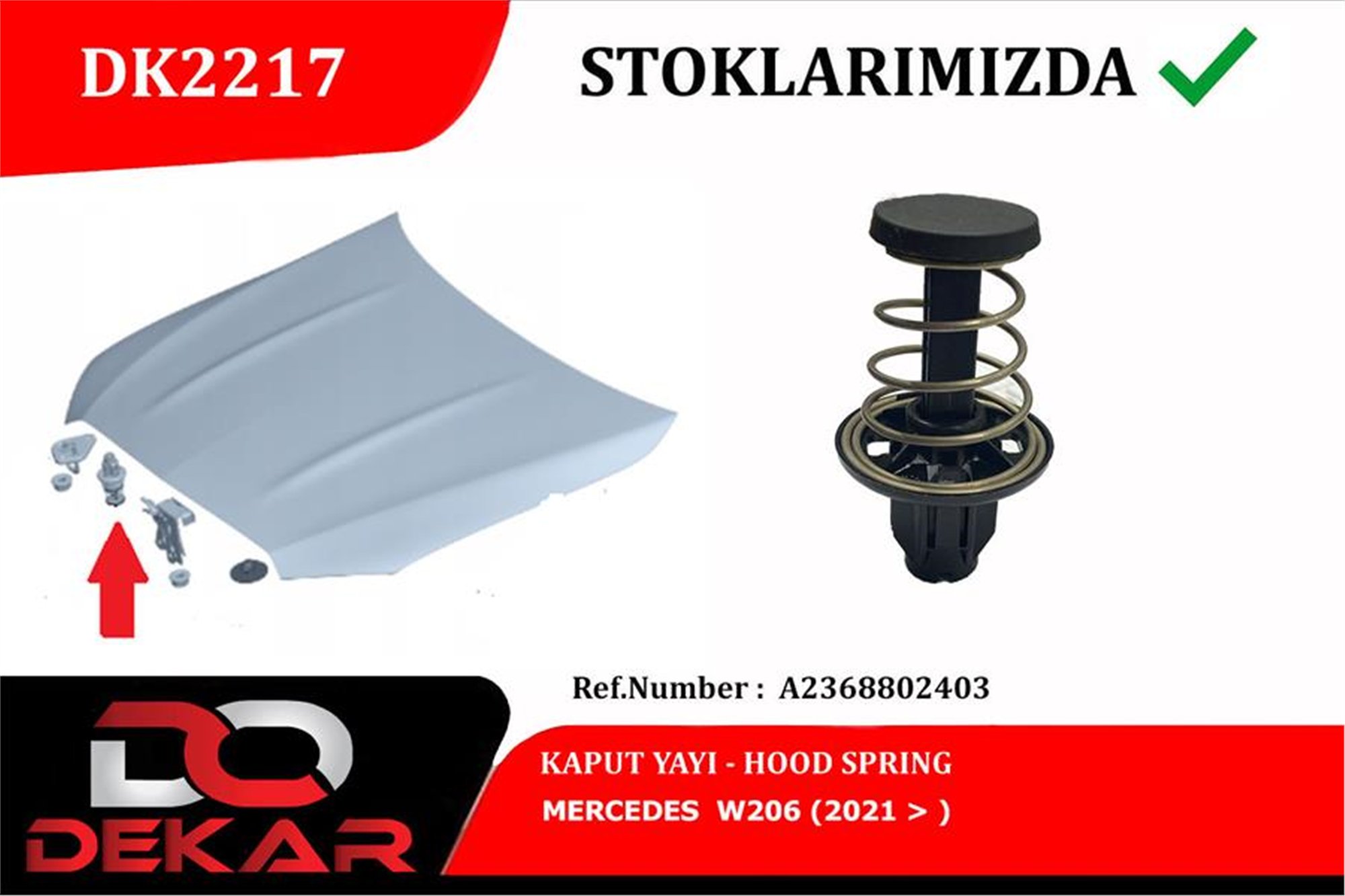 KAPUT KILIT YAYI MERCEDES W206 W214 C236