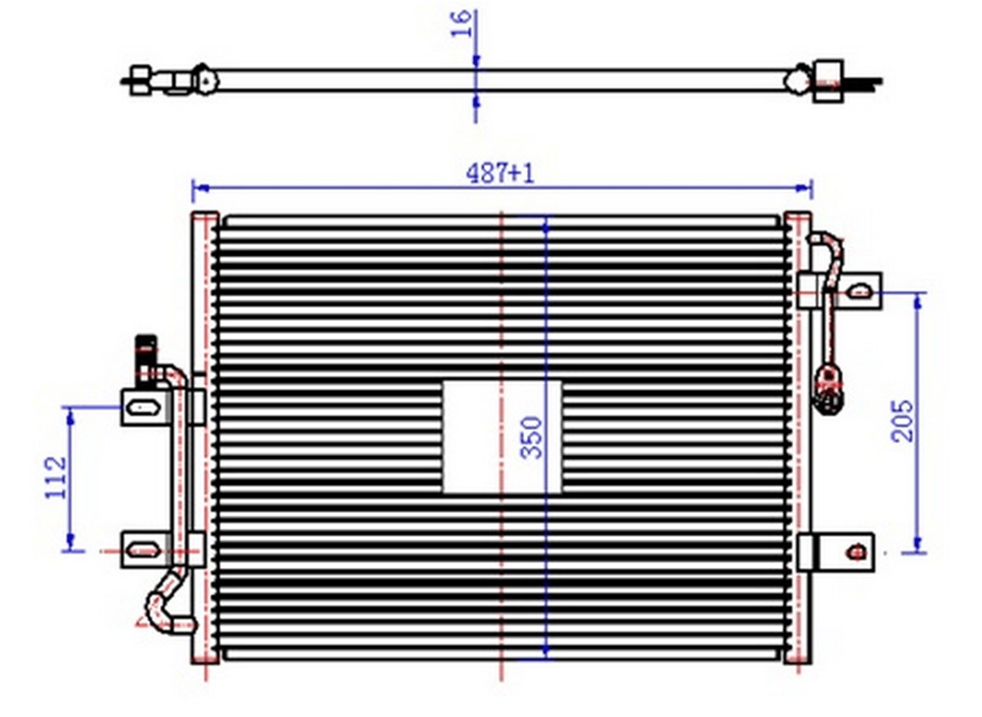 KLİMA KONDENSERİ ALBEA 1.2-1.6 445x350x16