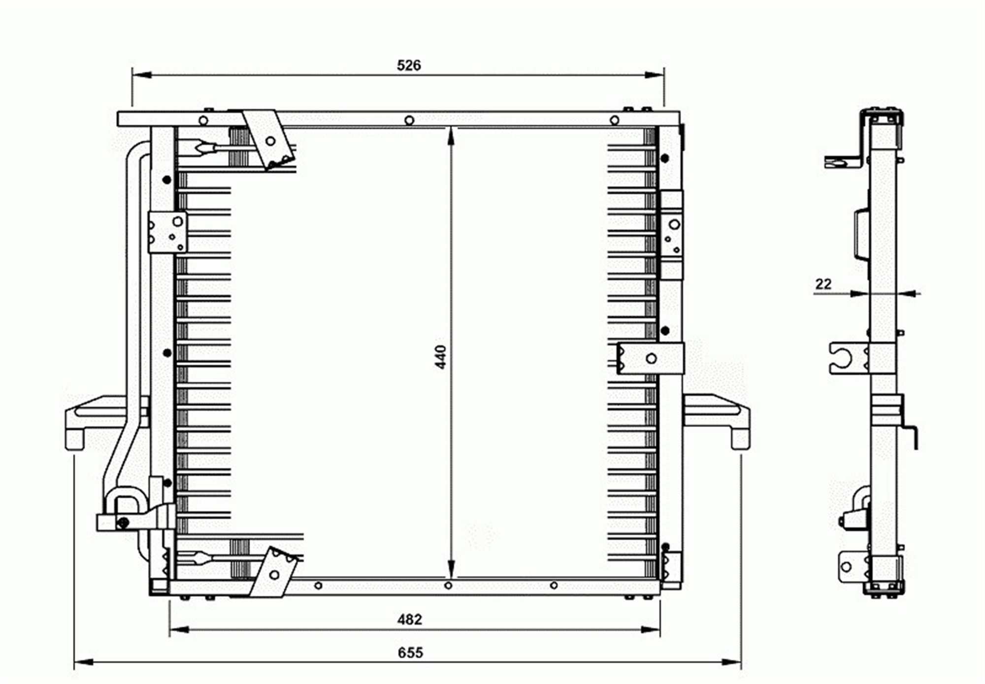 KLİMA KONDENSERİ BMW 3SERİSİ E36 90 > 483X468X20 OTO.-MEK.