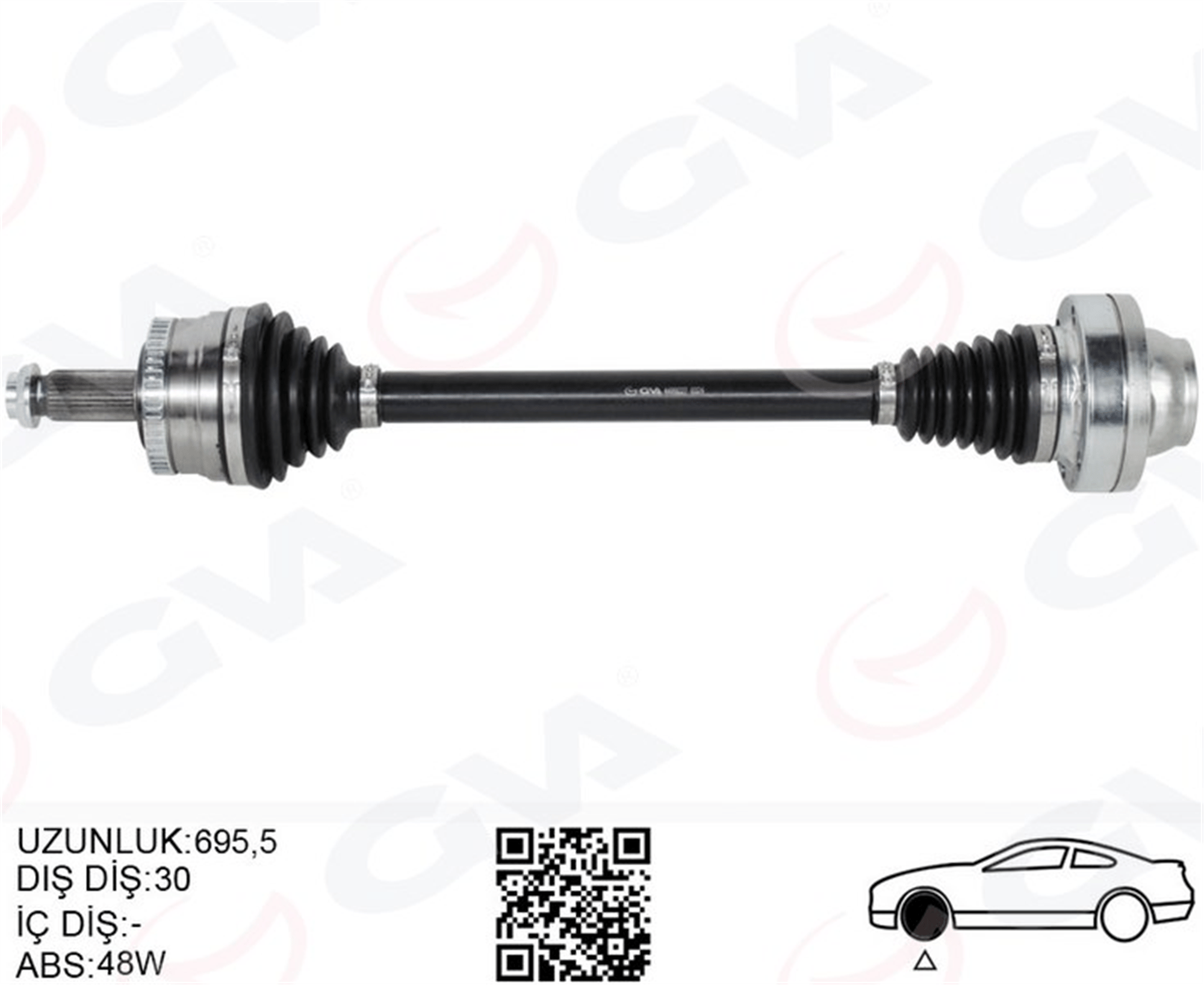 KOMPLE AKS ARKA SAĞ/SOL RANGE ROVER 3 VOGUE L322 02>12 692MM