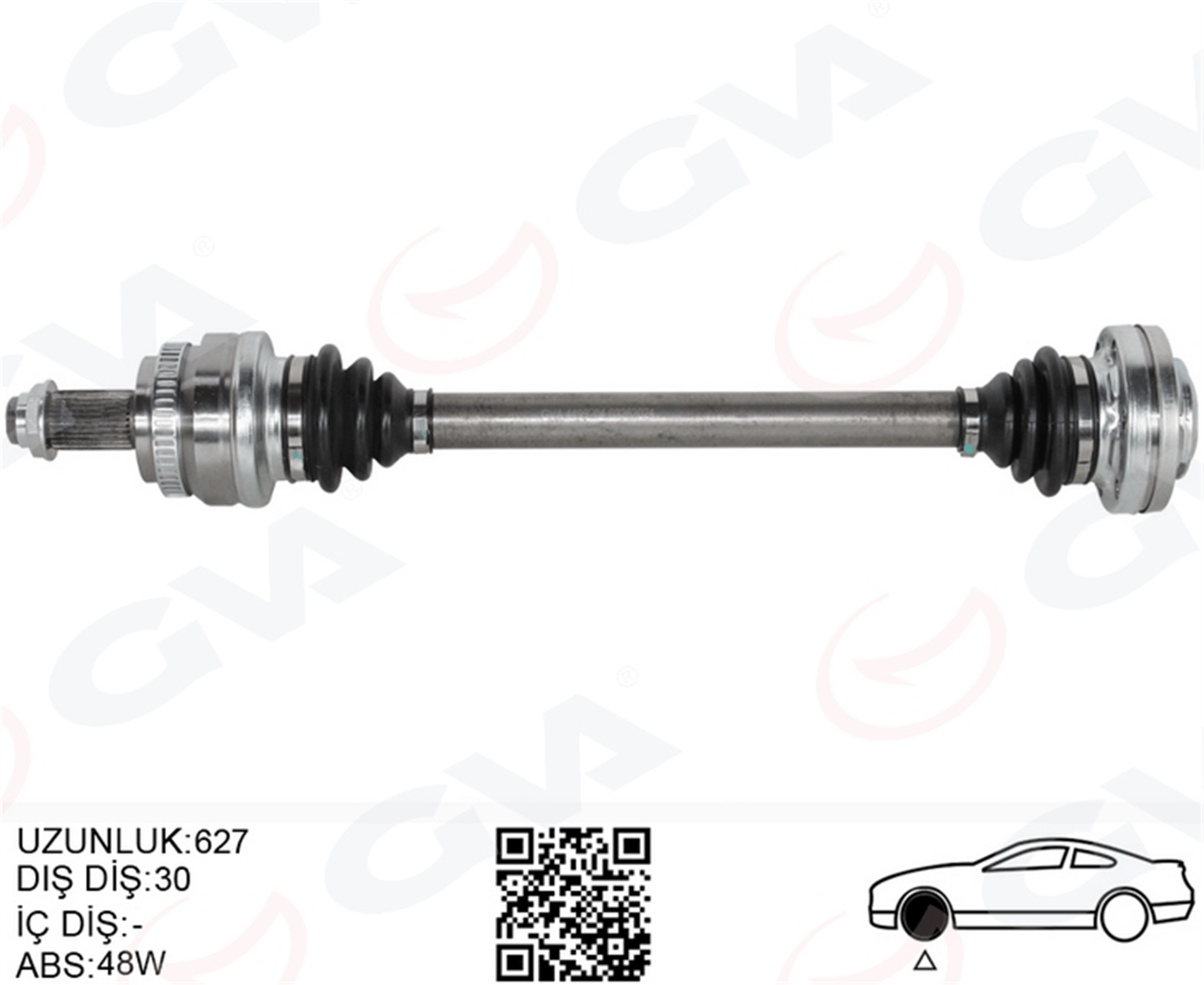 KOMPLE AKS ARKA SOL BMW X3 E83 04> 627MM