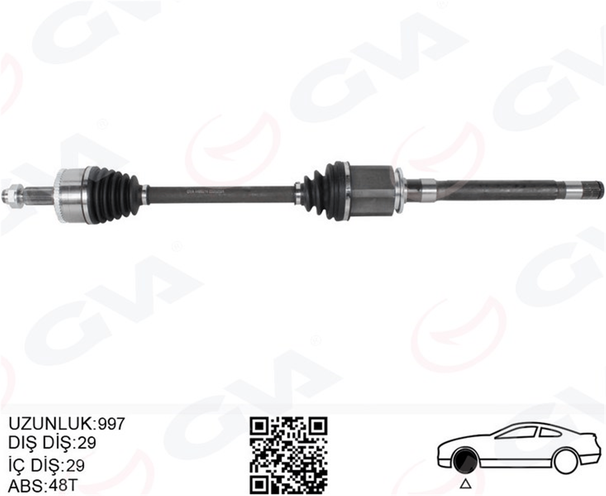 KOMPLE AKS ÖN SAĞ DISCOVERY 3 L319 DISCOVERY 4 L319 R.R SPORT I L320 997MM
