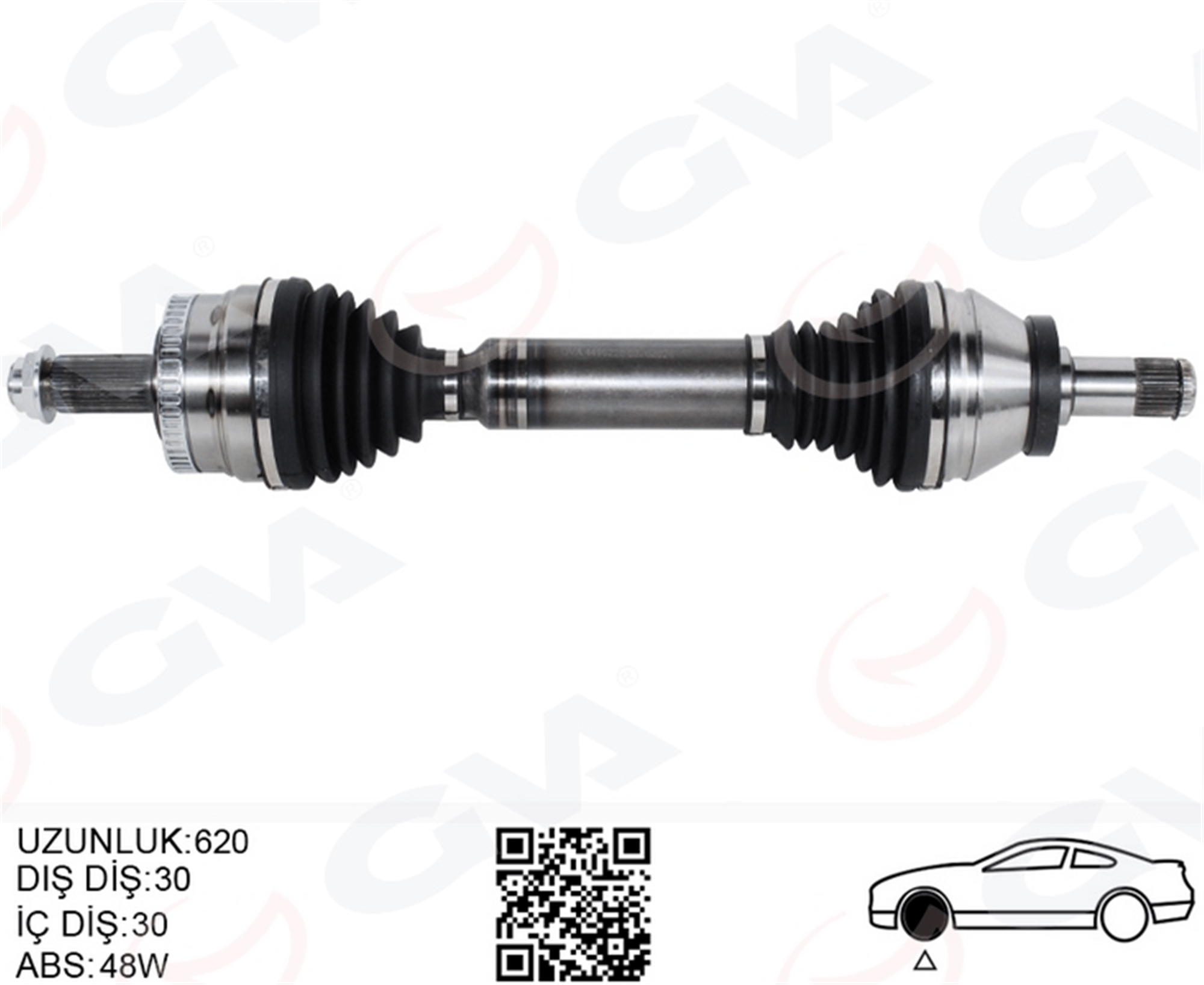 KOMPLE AKS ÖN SOL RANGE ROVER 3 VOGUE L322 02>12 620MM