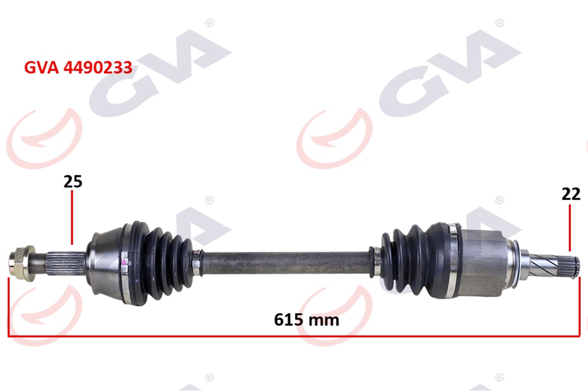 KOMPLE AKS SOL CORSA D 1.3 CDTI 06 > DTJ 615mm