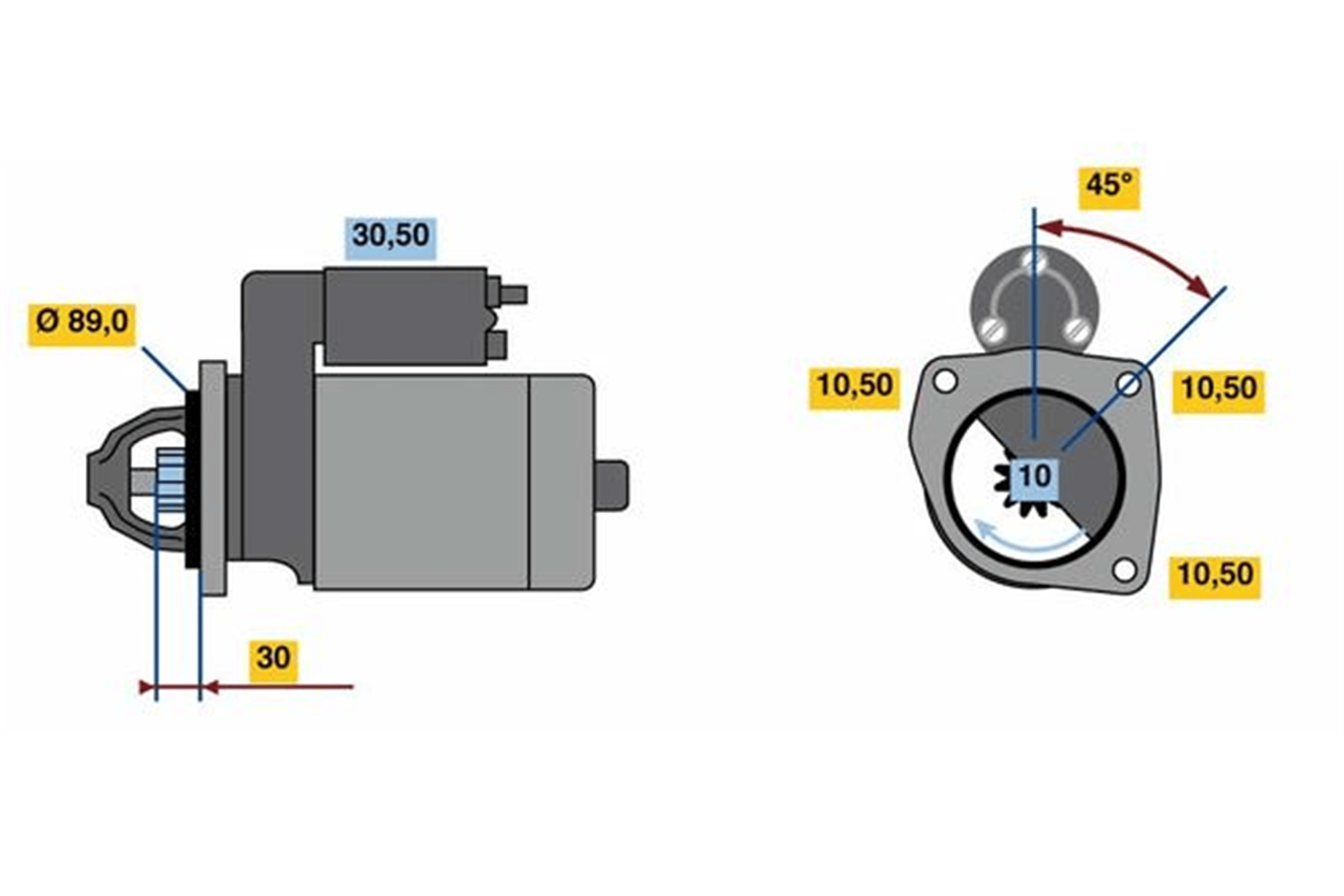 MARŞ MOTORU 12V HX87-M 12V R 0001230020-0001250002-0001262020