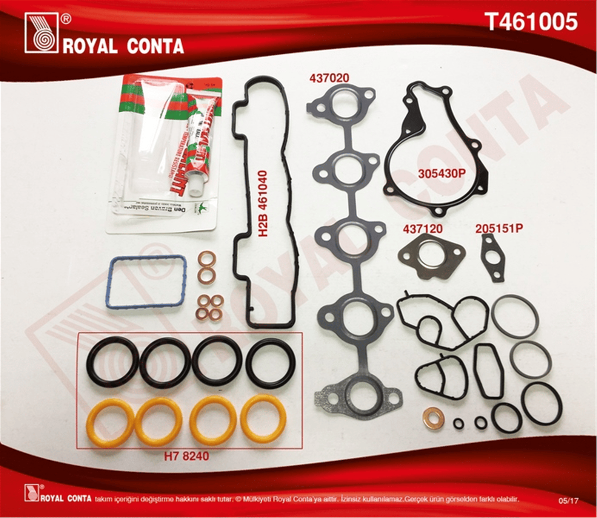 MOTOR TAKIM CONTA SKC.KEÇE VE S.LASTİĞİ YOKTUR SKCSİZ FOCUS II 1.6 TDCI 04>11 FIESTA 1.6 TDCI 02> 08 FUSION 1.6 TDCI 04>14 VOLVO C30 06>12 S40 II 06>12 S80 II 06>12 V50 05>12 V70 III 09>11 1.6D-206-