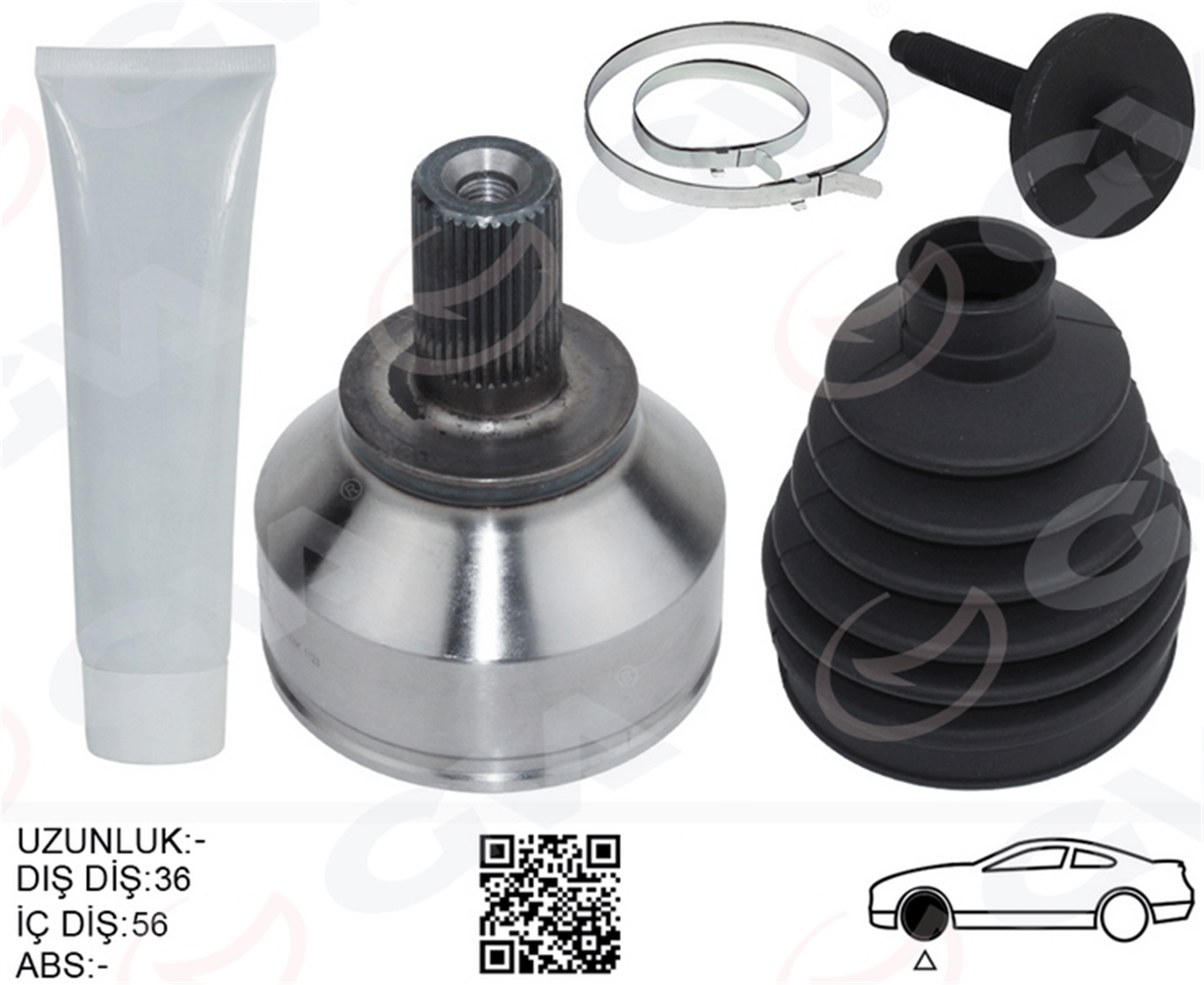 ÖN AKS KAFASI DIŞ SAĞ-SOL FOCUS II 03>11 C MAX 2.0TDCI 03>10 VOLVO S40 II 07>10 V50 07>10 T5