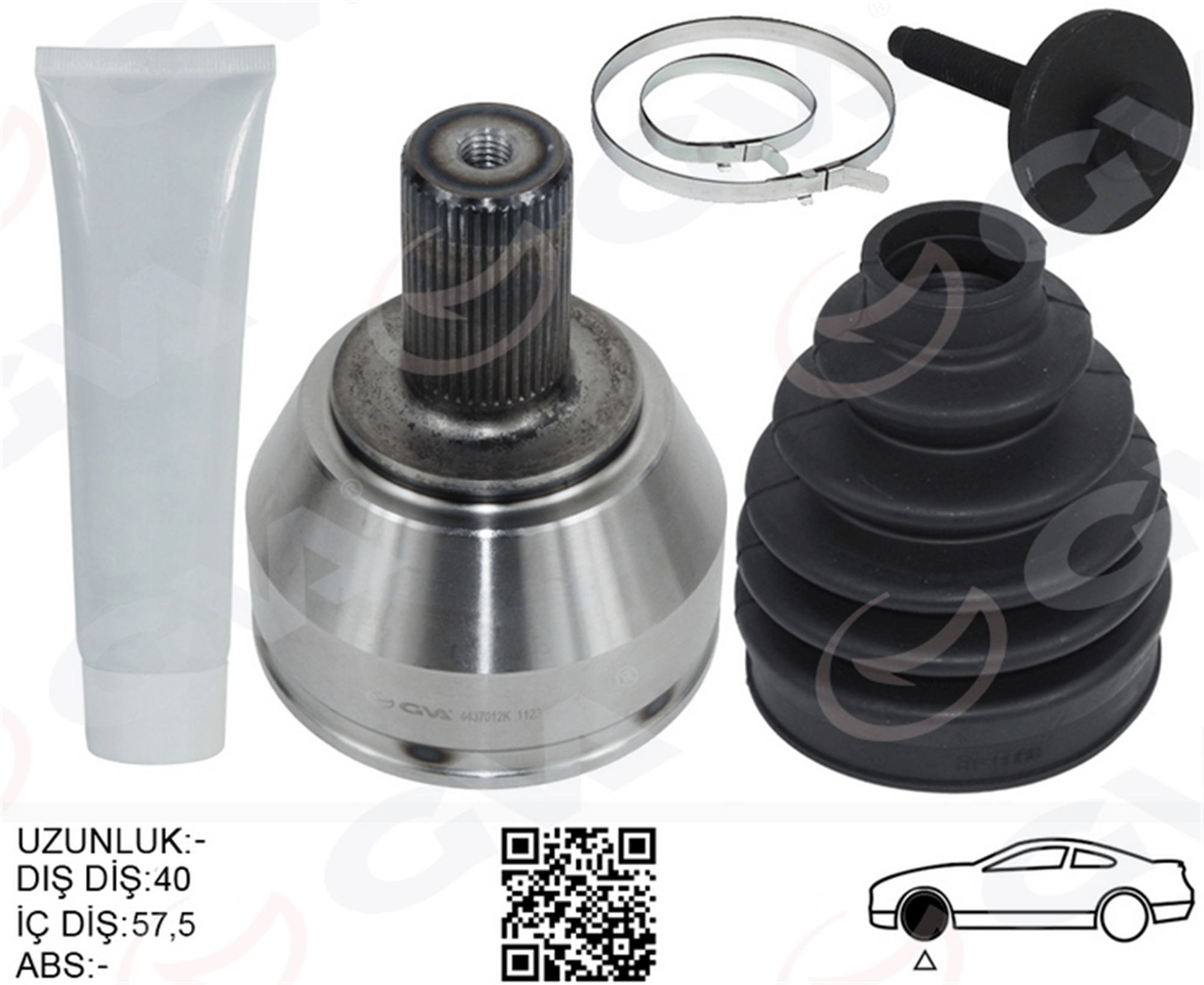 ÖN AKS KAFASI DIŞ SAĞ-SOL MONDEO IV 07>14 S MAX GALAXY 06>15 1.6TDCI-2.0TDCI VOLVO V60 I T5 13>18 V70 III D3-D4 10>15 XC60 I D3-D4 09>14