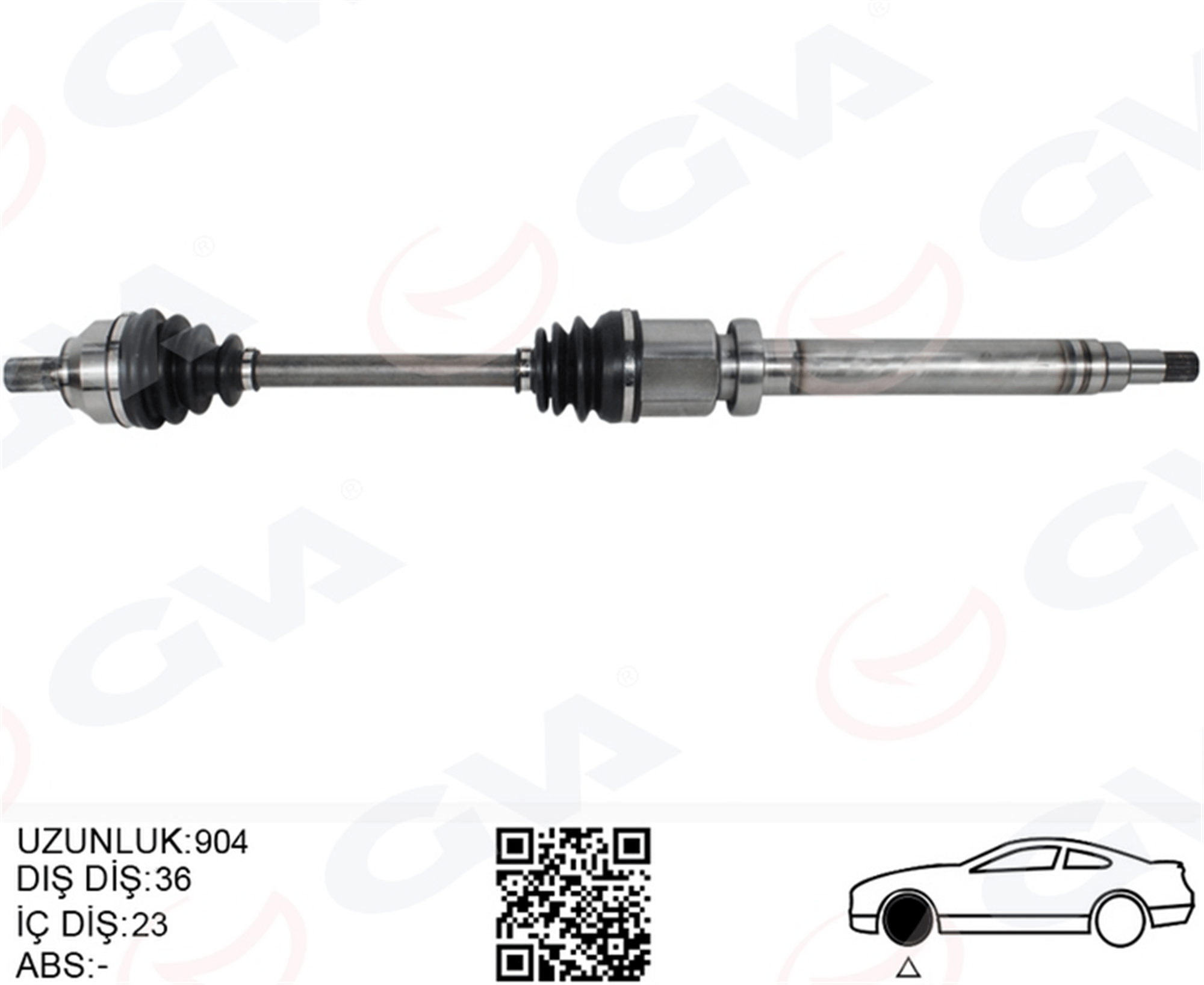 ON AKS KOMPLE SAG FOCUS II 1.6- 1.8 TI 04>11 C MAX 1.6 1.8 TI 05>11 BENZINLI VOLVO S40 II 1.6 05>12 V50 1.6 05>12