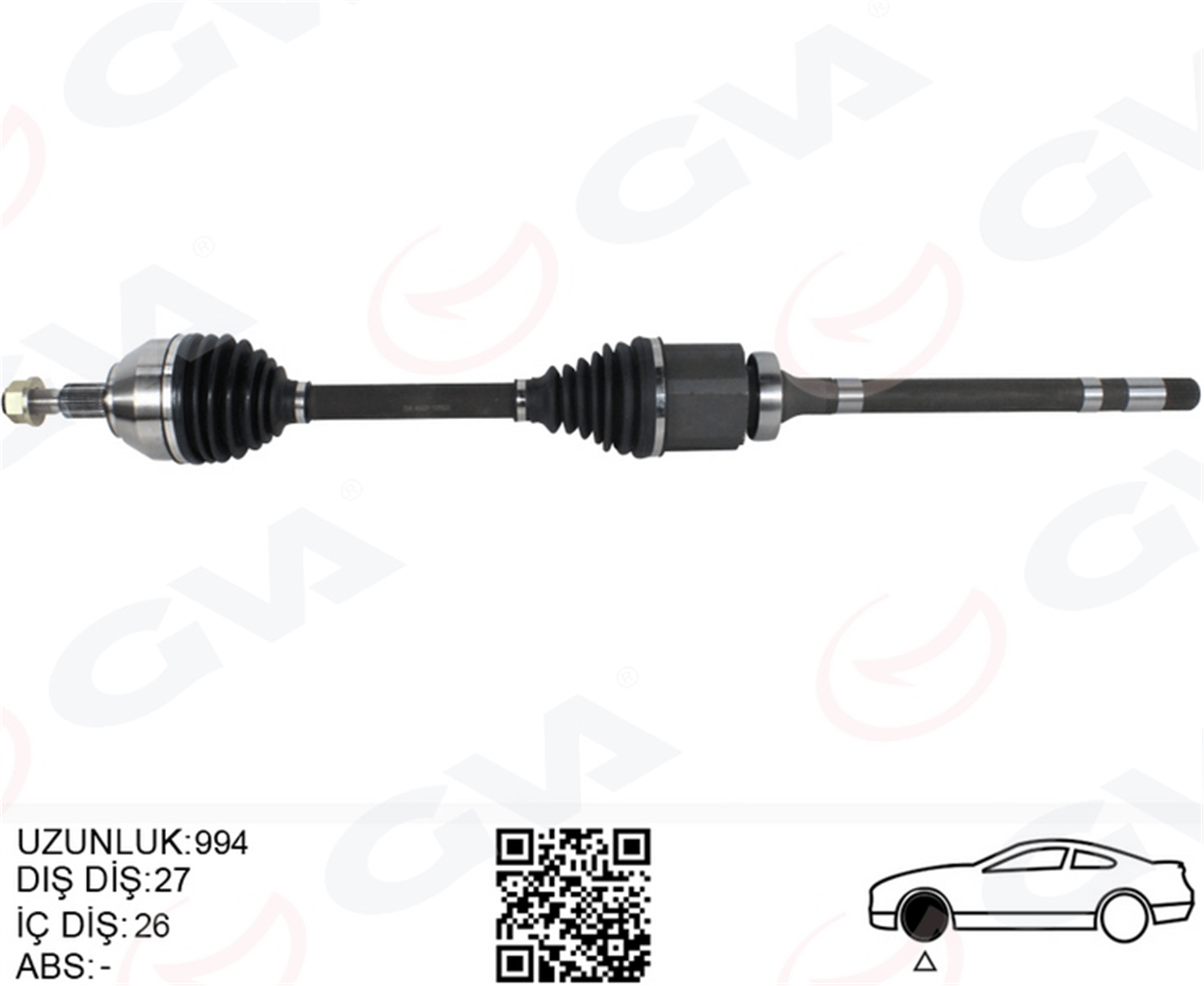 ON AKS KOMPLE SAG KUGA I 08>13 2.0 TDCI
