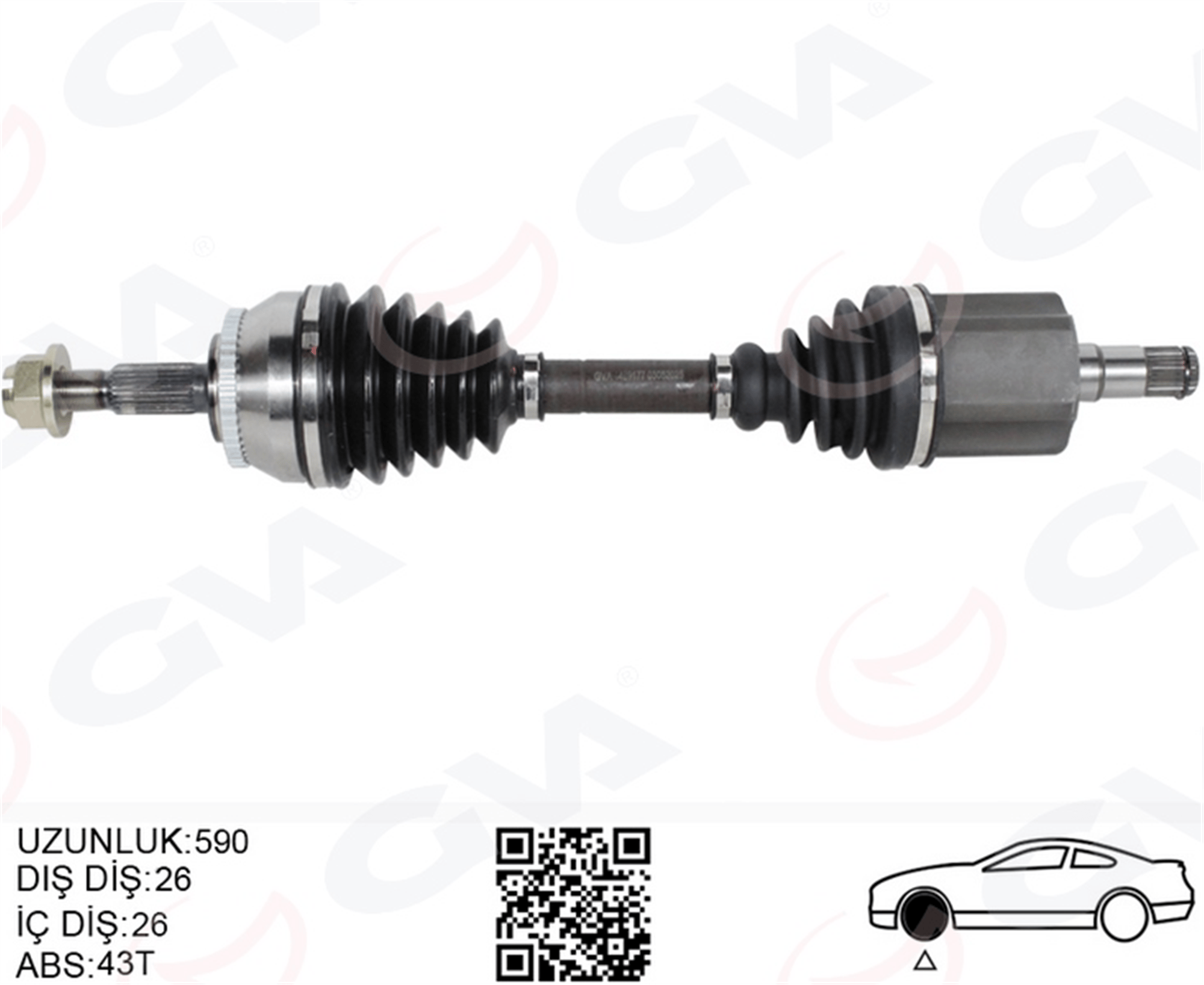 ÖN AKS KOMPLE SOL VOLVO S40 I V40 I 1.8-2.0 97>04