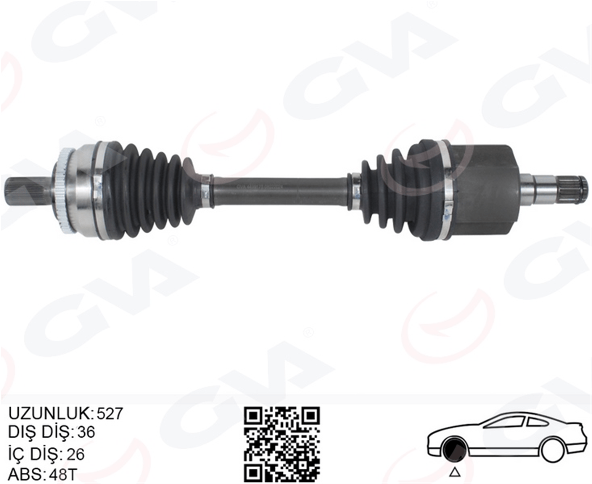 ÖN AKS KOMPLE SOL VOLVO S60 I 2.0 T 2.4 04>10 V70 II 2.0 T 2.4 04>10