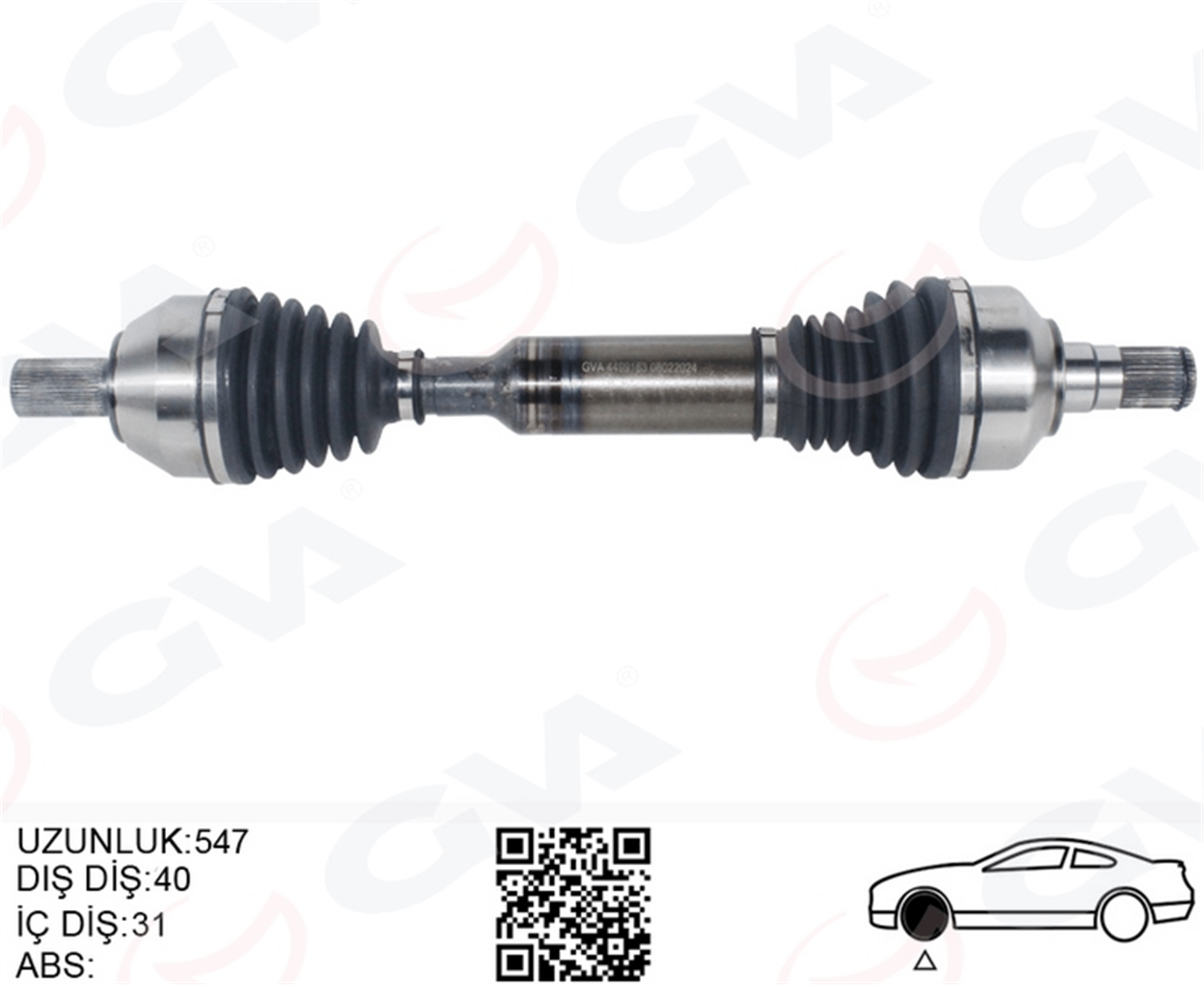 ÖN AKS KOMPLE SOL VOLVO XC60 2.4 D 08 >16 XC60 I 2.0 T OTOM 09>12 XC60 I 3.2 AWD 10>15 XC60 I D3 D4 10>14 XC60 I T6 AWD 10>17 4 4