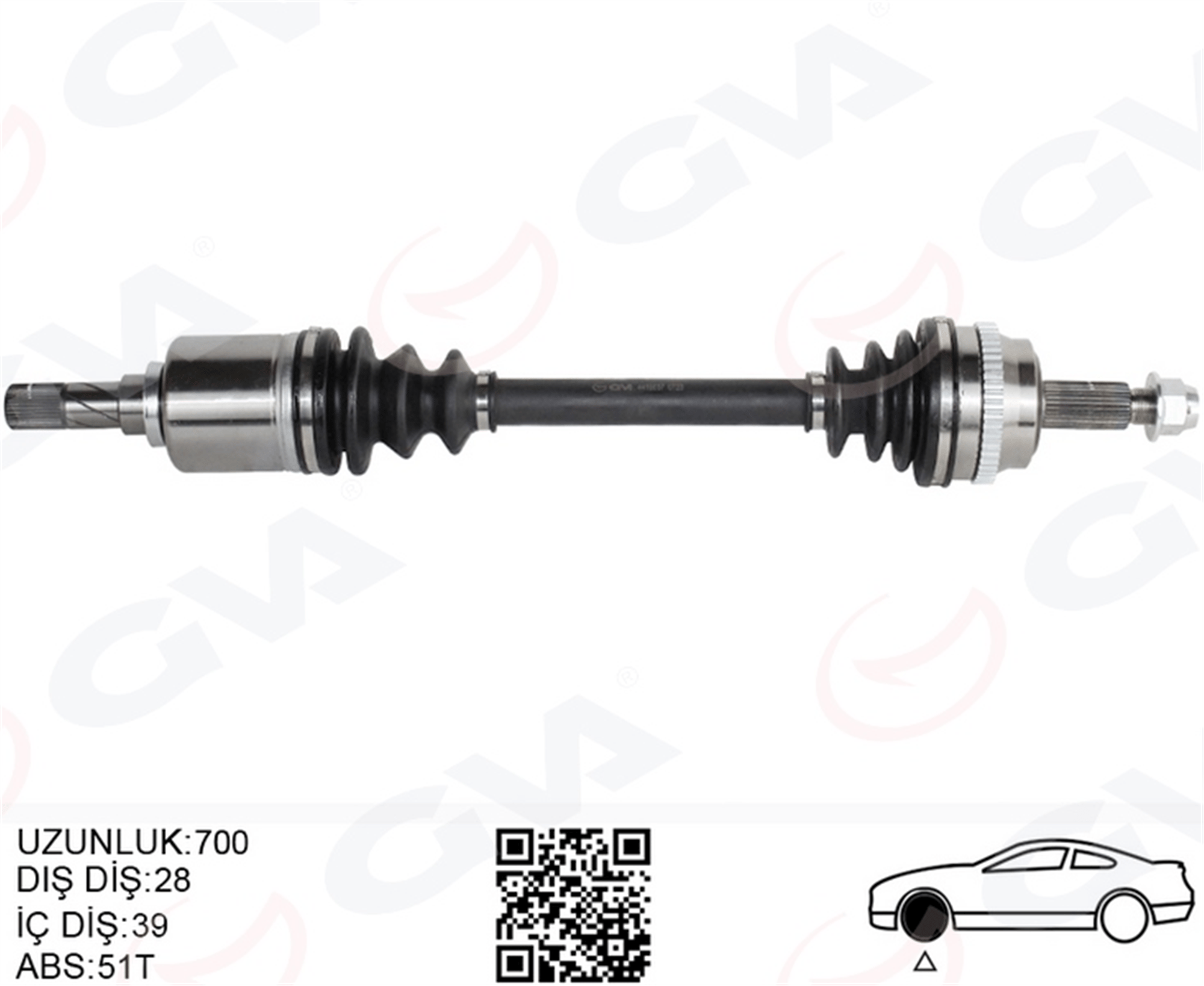 ÖN AKS SOL RENAULT MASTER II FD 2.5 DCI ABSLI 51 DIS 28X39 06-10