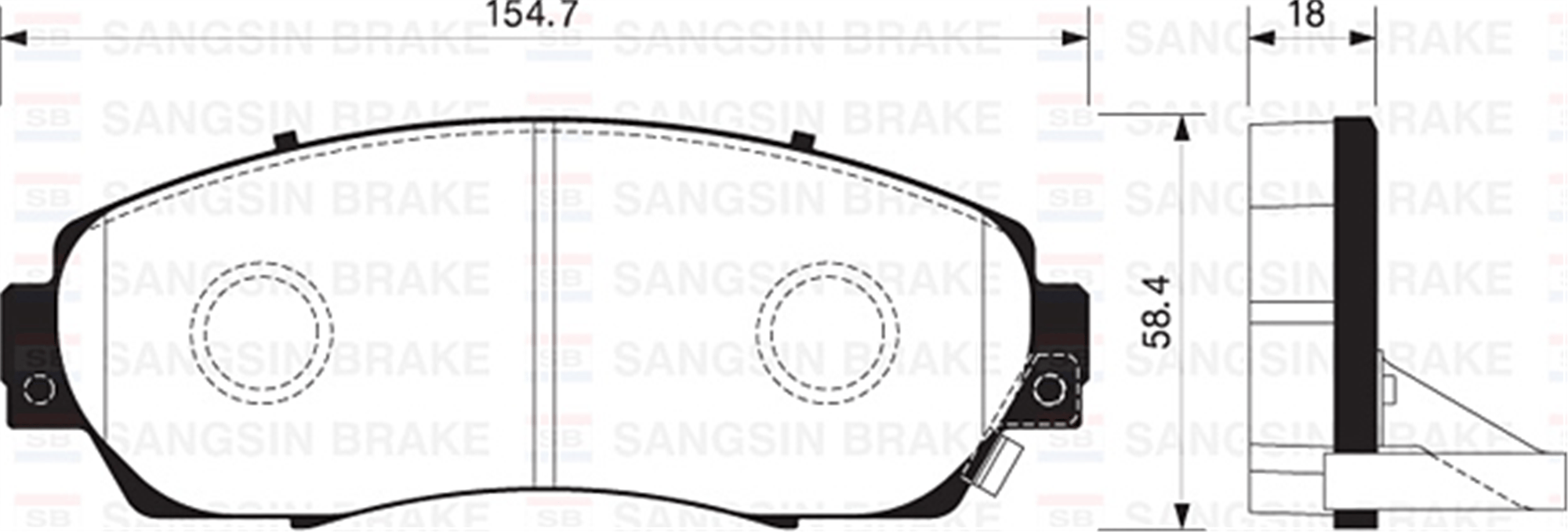ÖN BALATA DİSK HONDA CR-V 15> Üstten Delikli