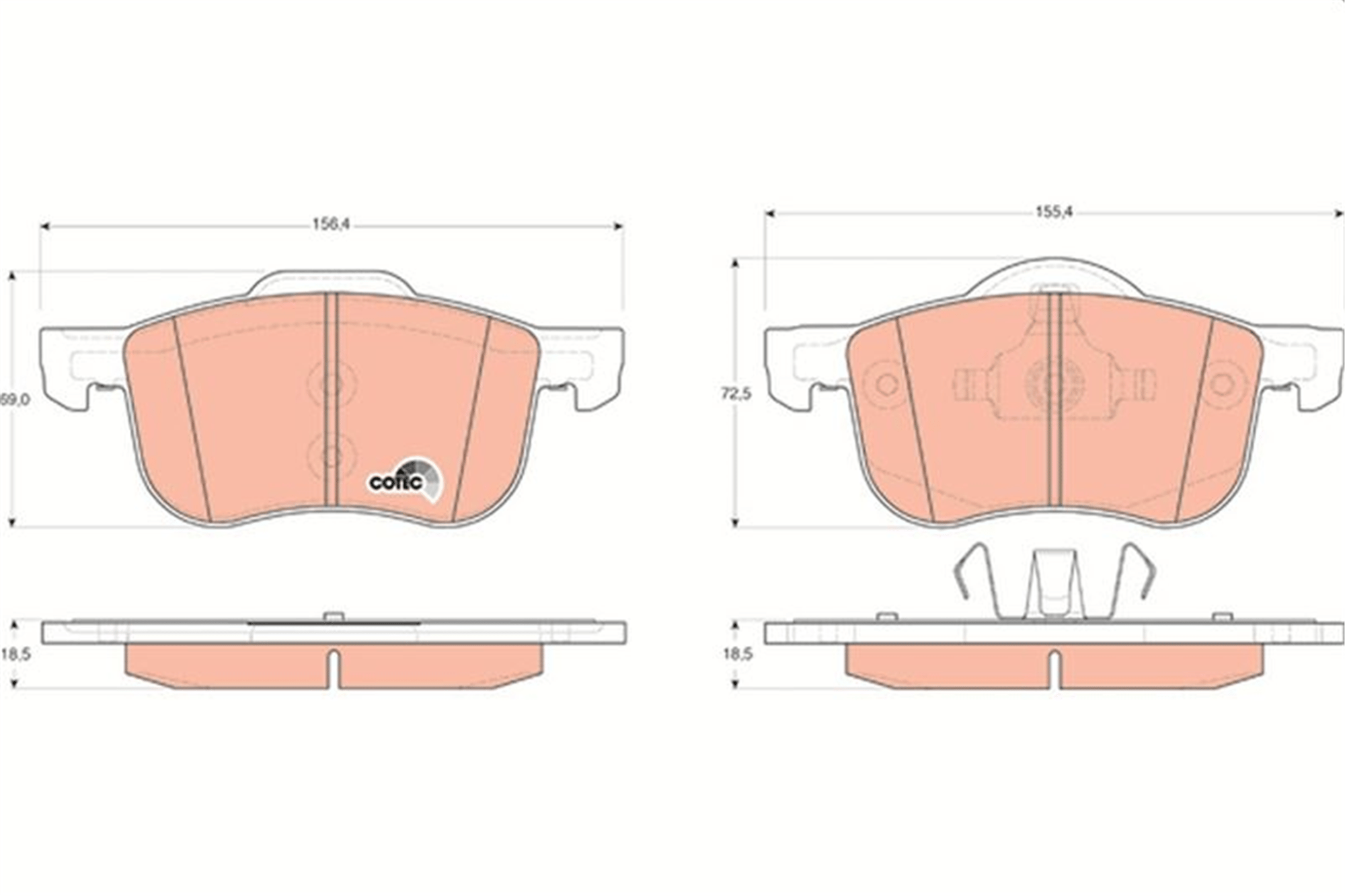 ÖN BALATA VOLVO S60 00-10 S80 98-06 V70 97-07 XC70 00-07 S70 97-00