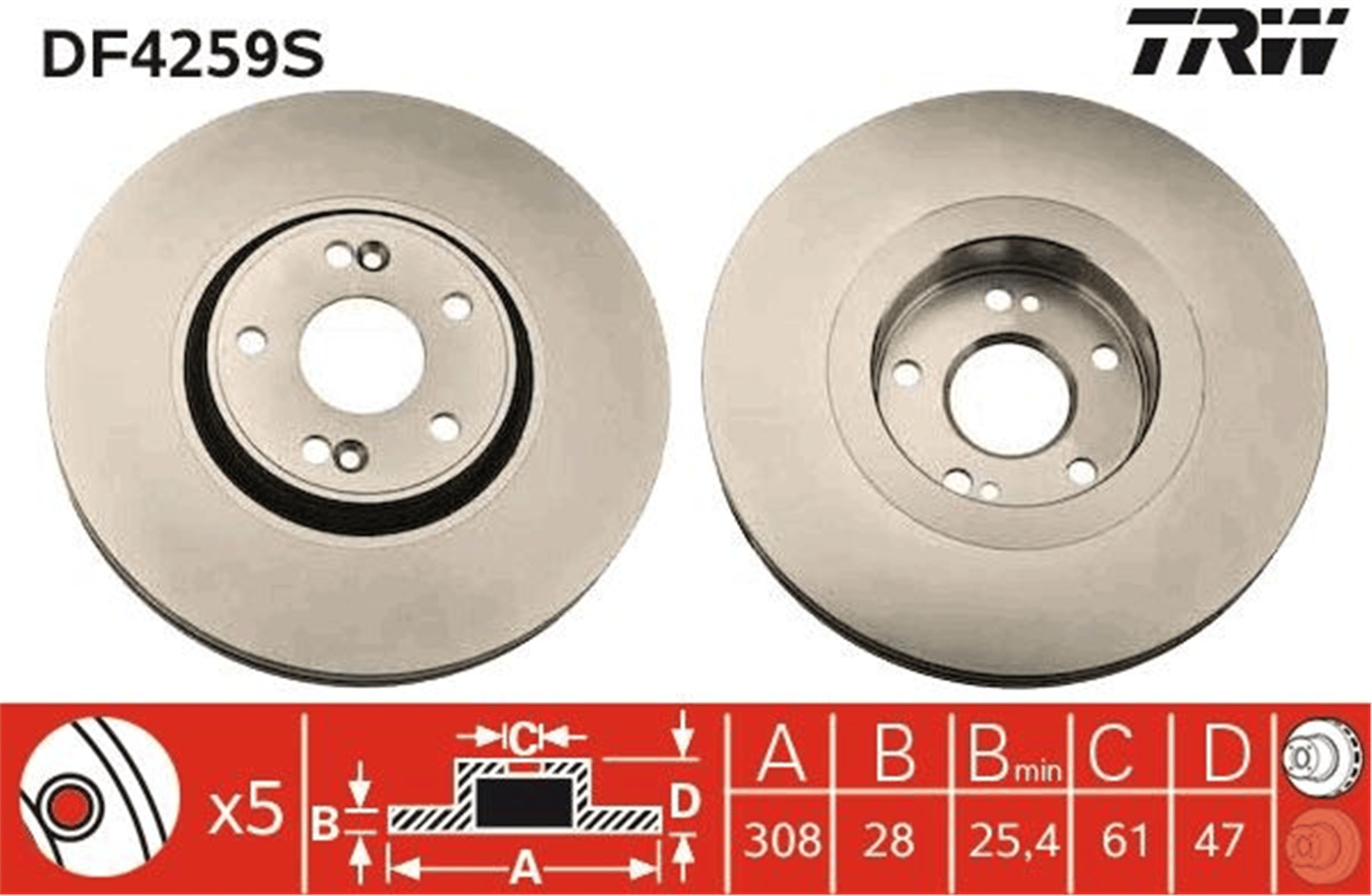 ÖN FREN AYNASI ADET LGN 2.0 16V TURBO 03>2.2DCI 05>3.0 V6 24V 01> 308x28x5DLxHAVALI
