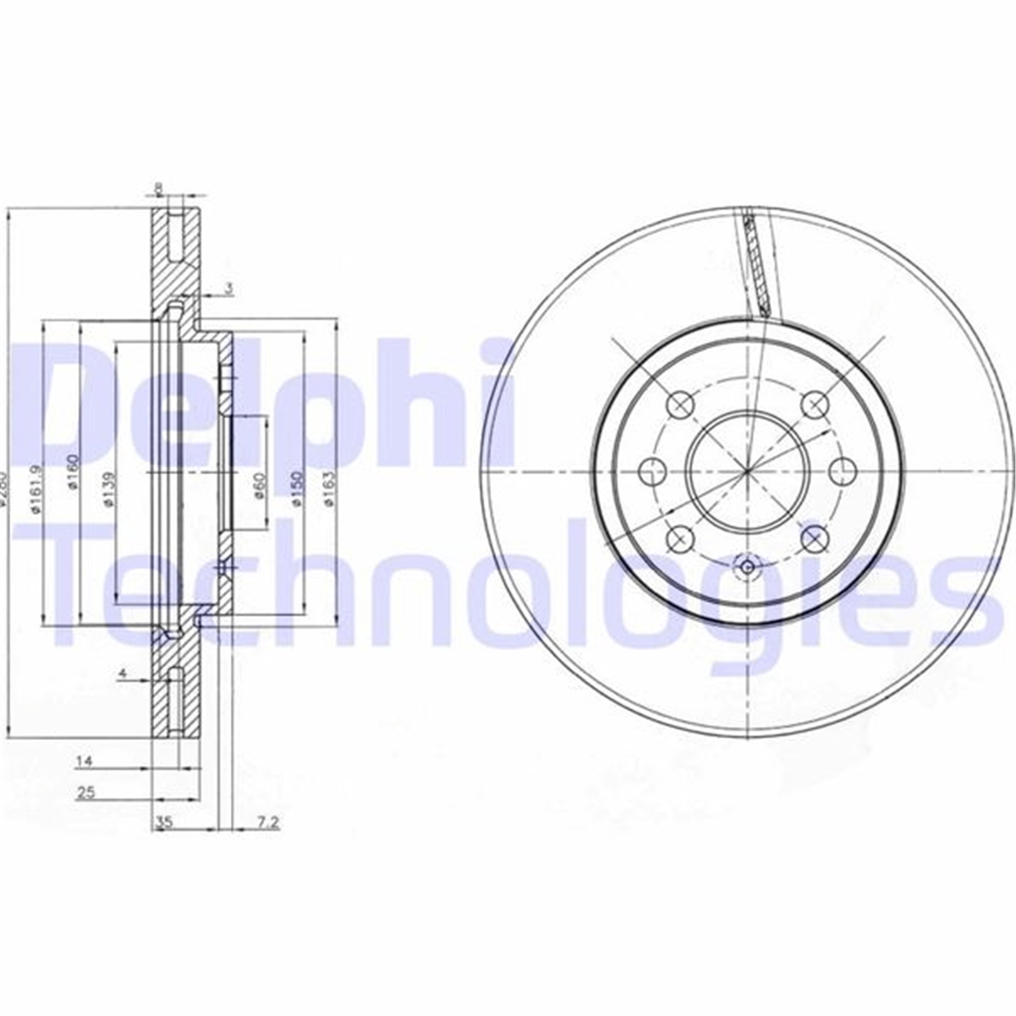 ÖN FREN AYNASI ASTRA H 1.4-1.6 04>MERIVA 1.6 03>COMBO 1.3 CDTİ 4.05> 280x25x4DLxHAVALI 569067-95526653-95526654-93197712