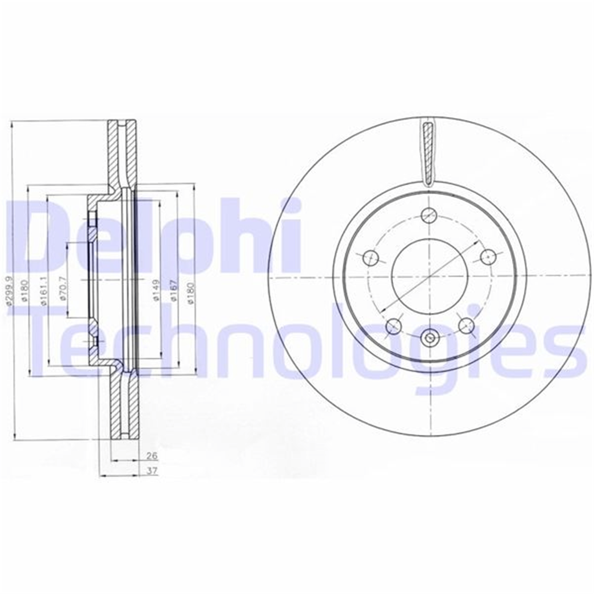 ÖN FREN AYNASI INSIGNIA B 16 INÇ 18> ASTRA J 09 > ZAFIRA C 11 > CRUZE 09 > 300x26x5DLxHAVALI 13502051