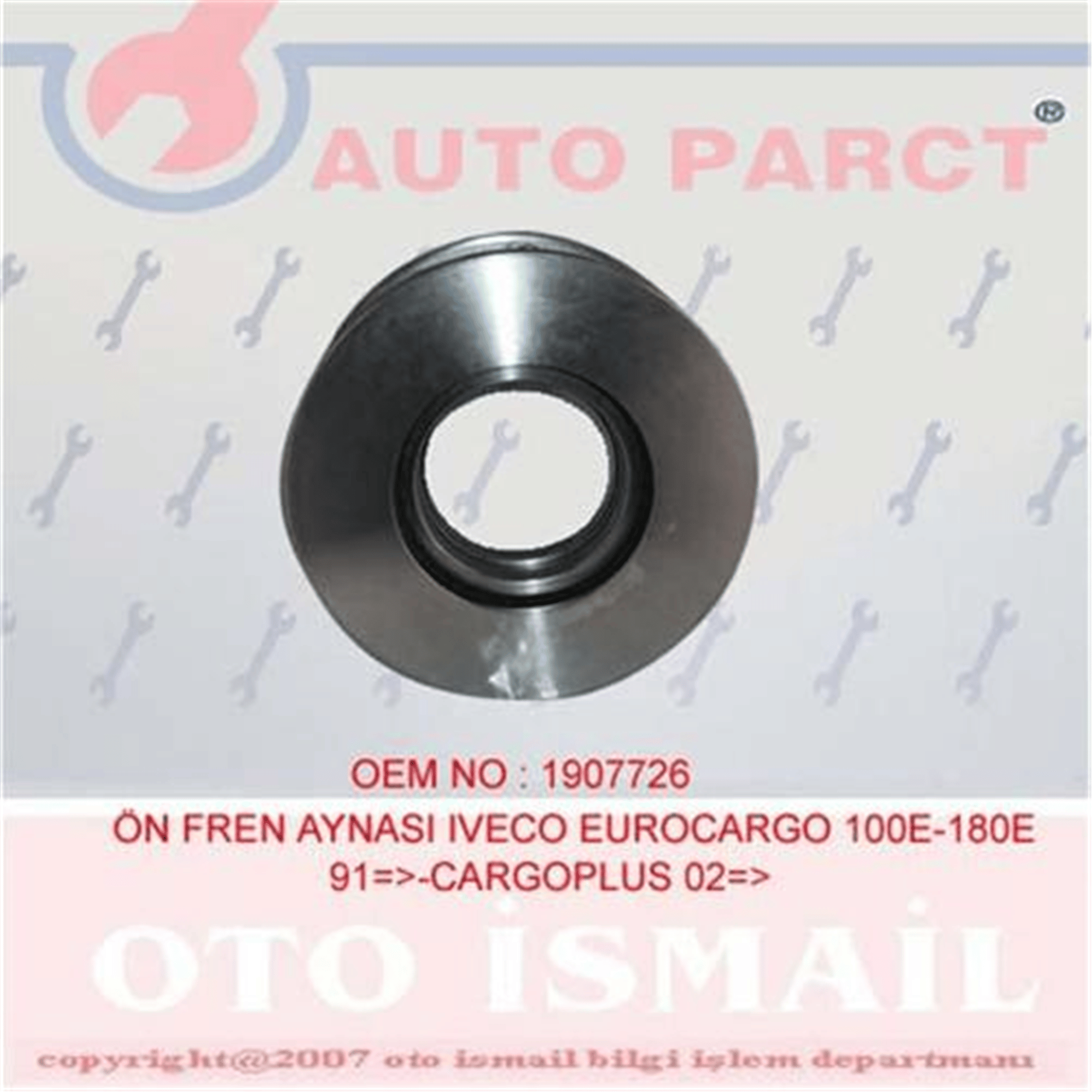 ÖN FREN AYNASI IVECO EUROCARGO 100E-180E 91>CARGOPLUS 02> 322x30x8DLxHAVALI