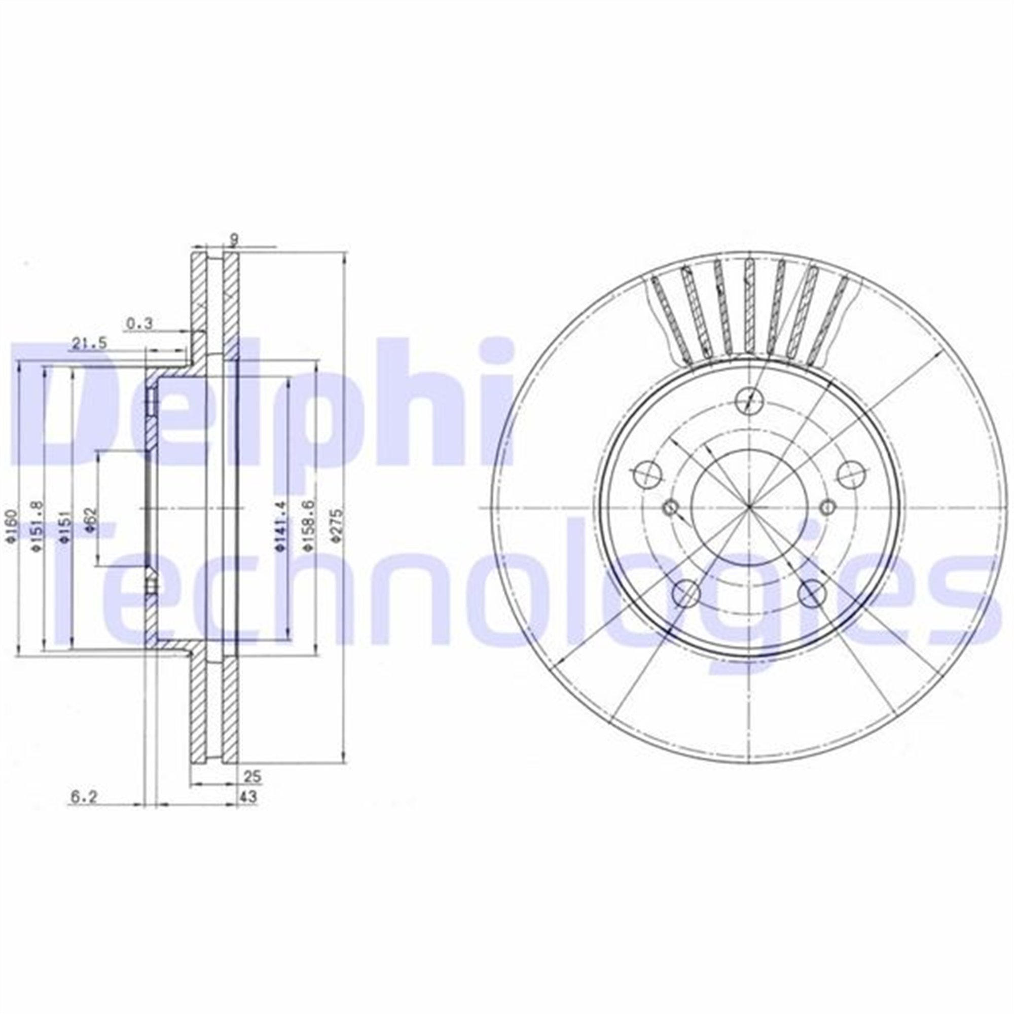 ÖN FREN AYNASI RAV4 II 1.8VVT-2.0 16V 00 > 2.0VVTI-2.4VVTI-2.0D-4D 01 > 275x25x5DLxHAVALI