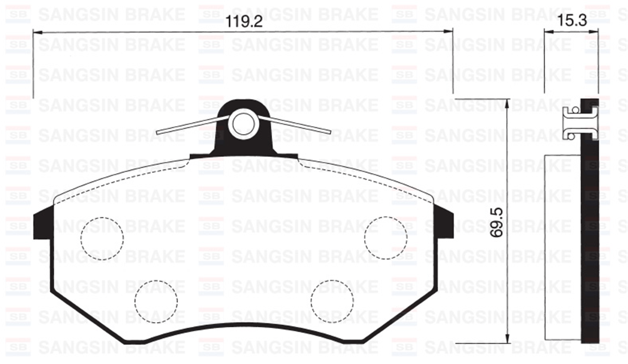 ÖN FREN BALATA İNCE VW GOLF II III / POLO CLASSIC 95-> / PASSAT 88-97 / CADDY 95-04 / SEAT CORDOBA / IBIZA GDB1048-GDB1044