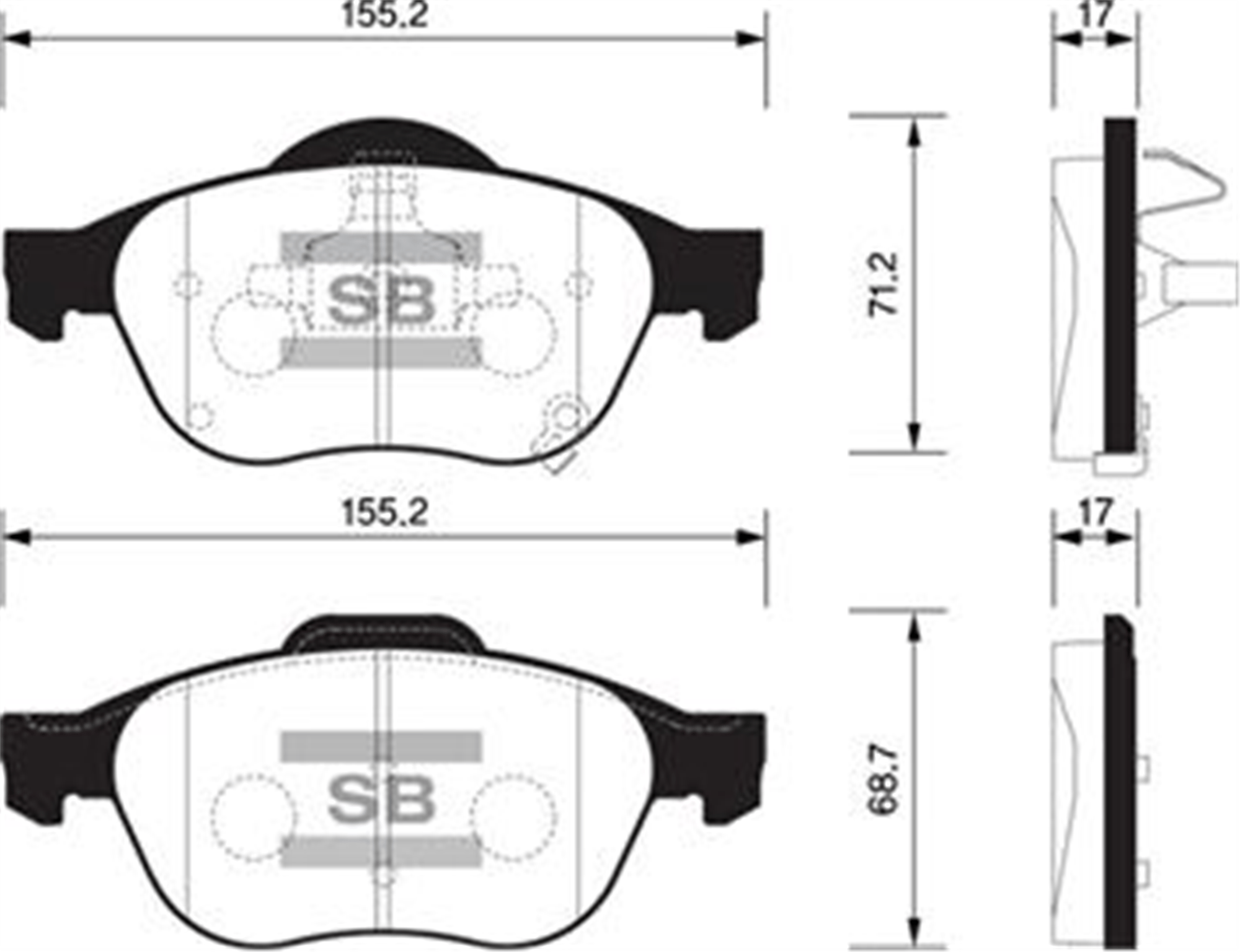 ÖN FREN BALATA TOYOTA AVENSIS 2.0L 1CDFTV CDT220 99-02 ARKA FRENLER DİSK TİPİ İSE