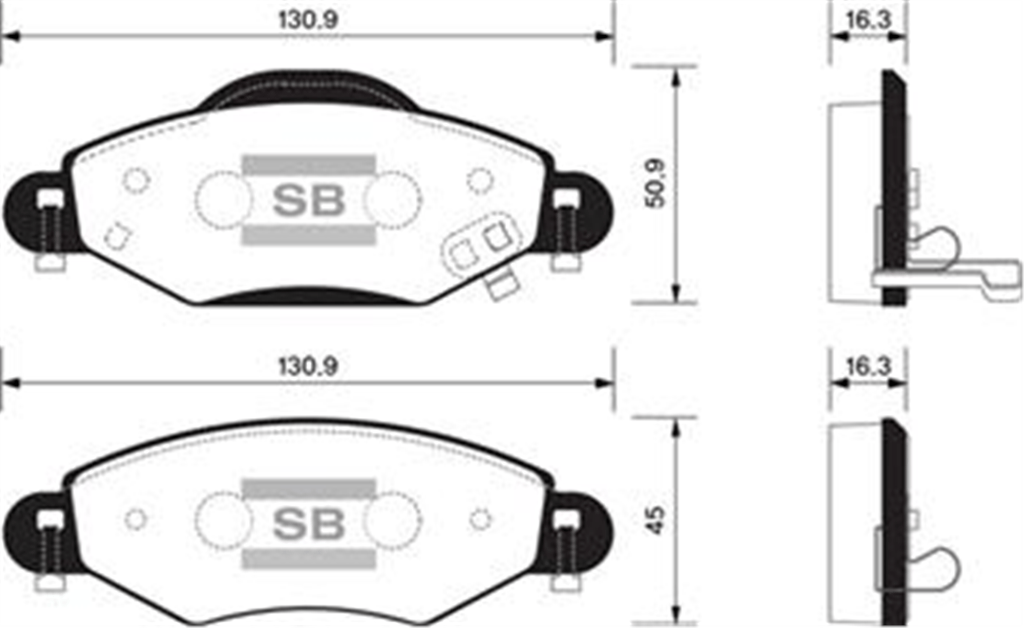 ÖN FREN BALATA TOYOTA YARIS 1.0L 1SZ-FE SCP10 fransız üretim 03-05 / 1.3L 2SZ-FE SCP12 fransız üret im 03-05