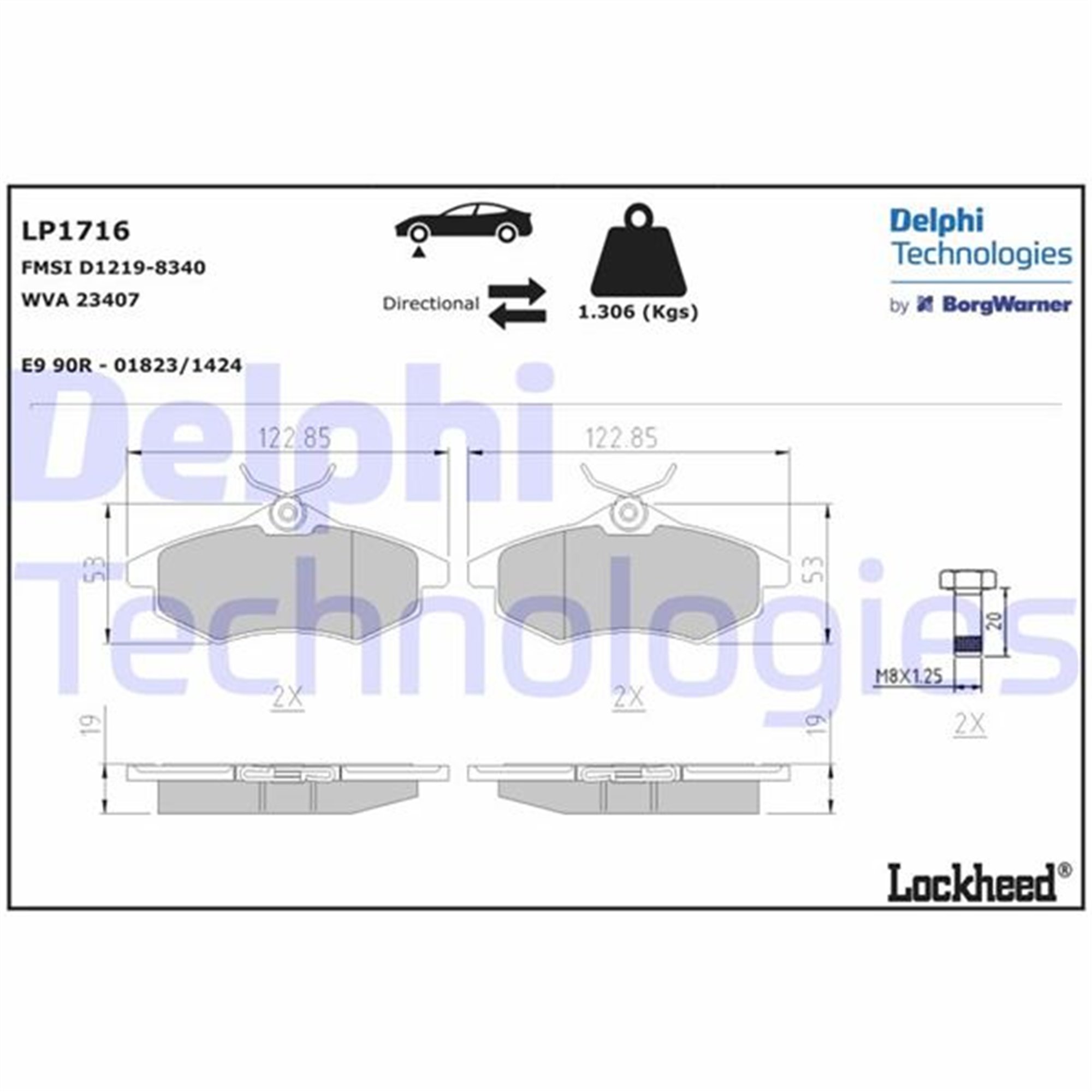 ÖN FREN BALATASI CITROEN C2 03>12 C3 02>10 KÜÇÜK TİP