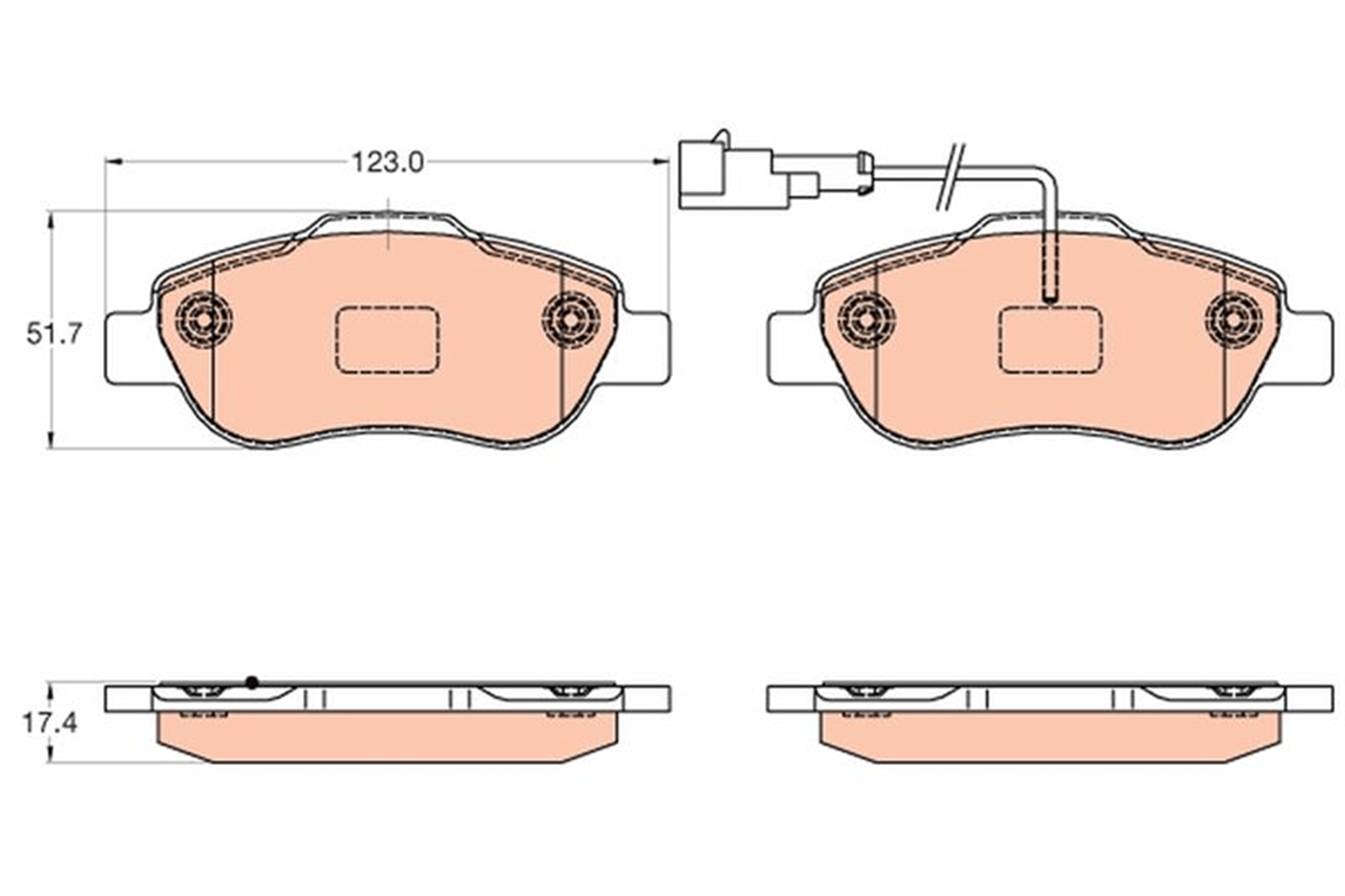 ÖN FREN BALATASI FIAT 500 07> PANDA 12> 1.2 1.3D MTJ