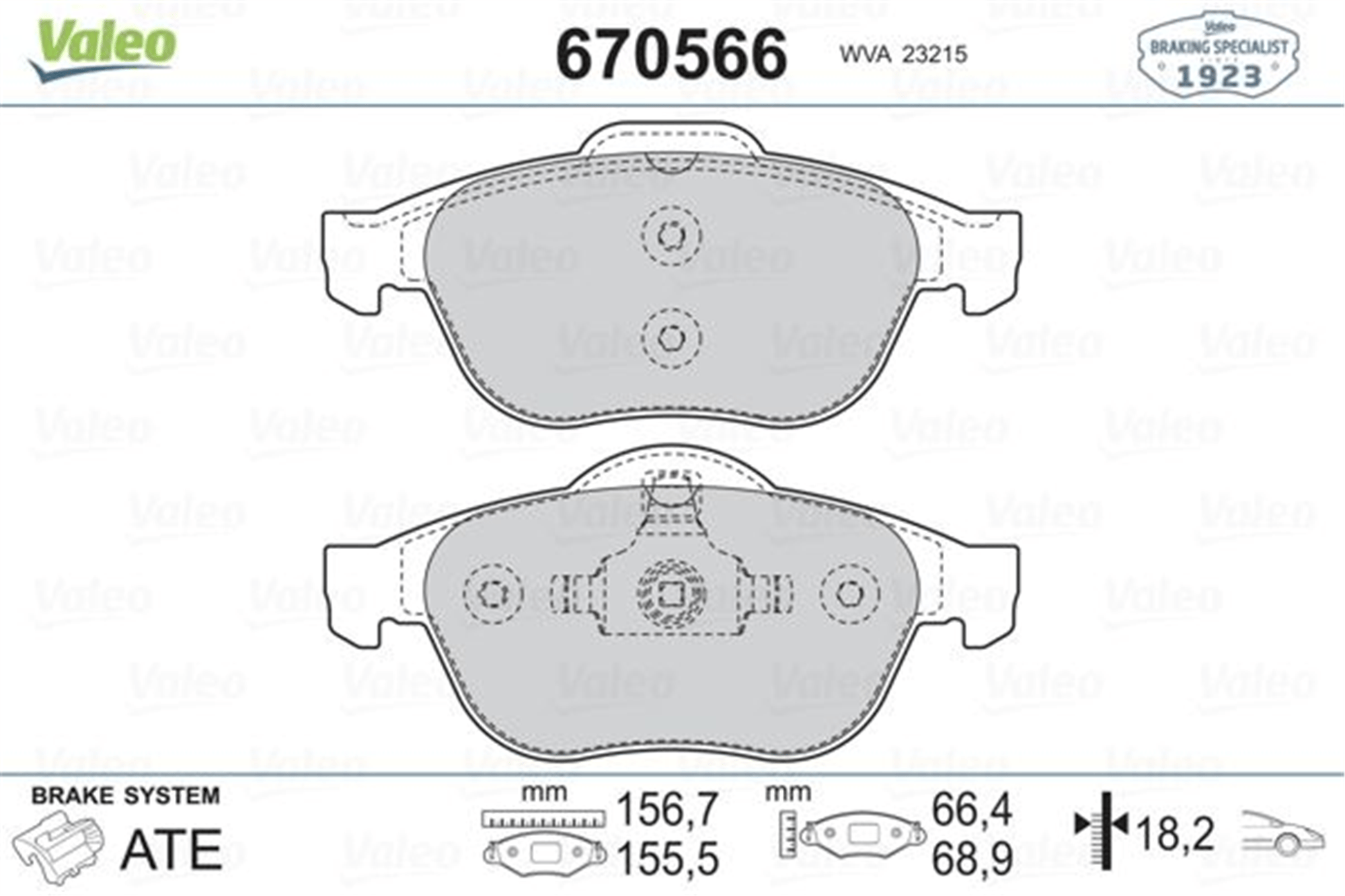 ÖN FREN BALATASI RENAULT LAGUNA II 01>05 LAGUNA III 07>15 MEGANE II 02>