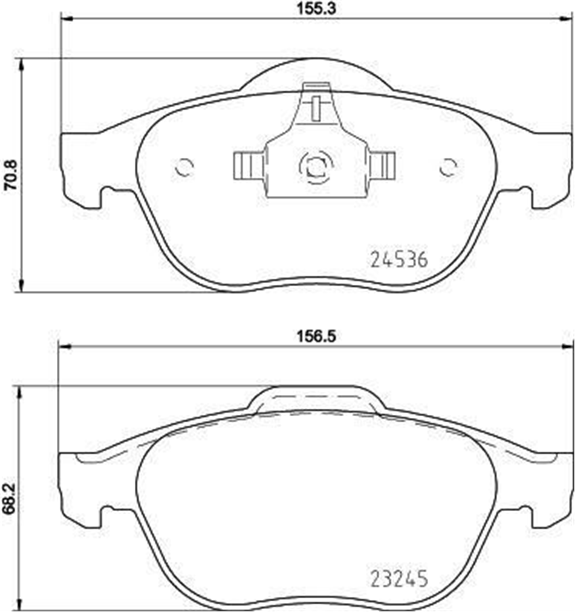 ÖN FREN BALATASI RENAULT SCENIC II 03> GRAND SCENIC II 03> 1.5dCi 1.6 1.9dCi 2.0 2.0dCi