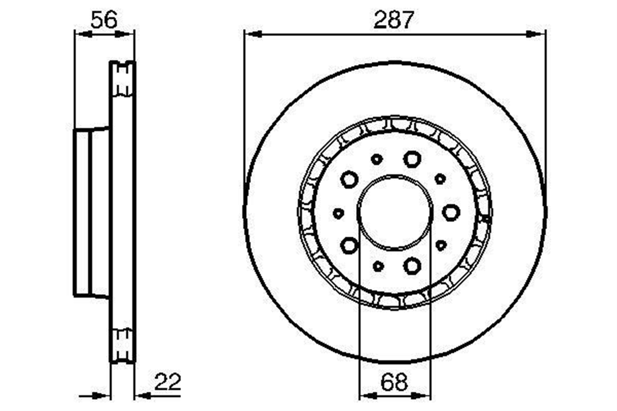 ÖN FREN DISK AYNA VOLVO 740. 760. 780. 940 83 > 91