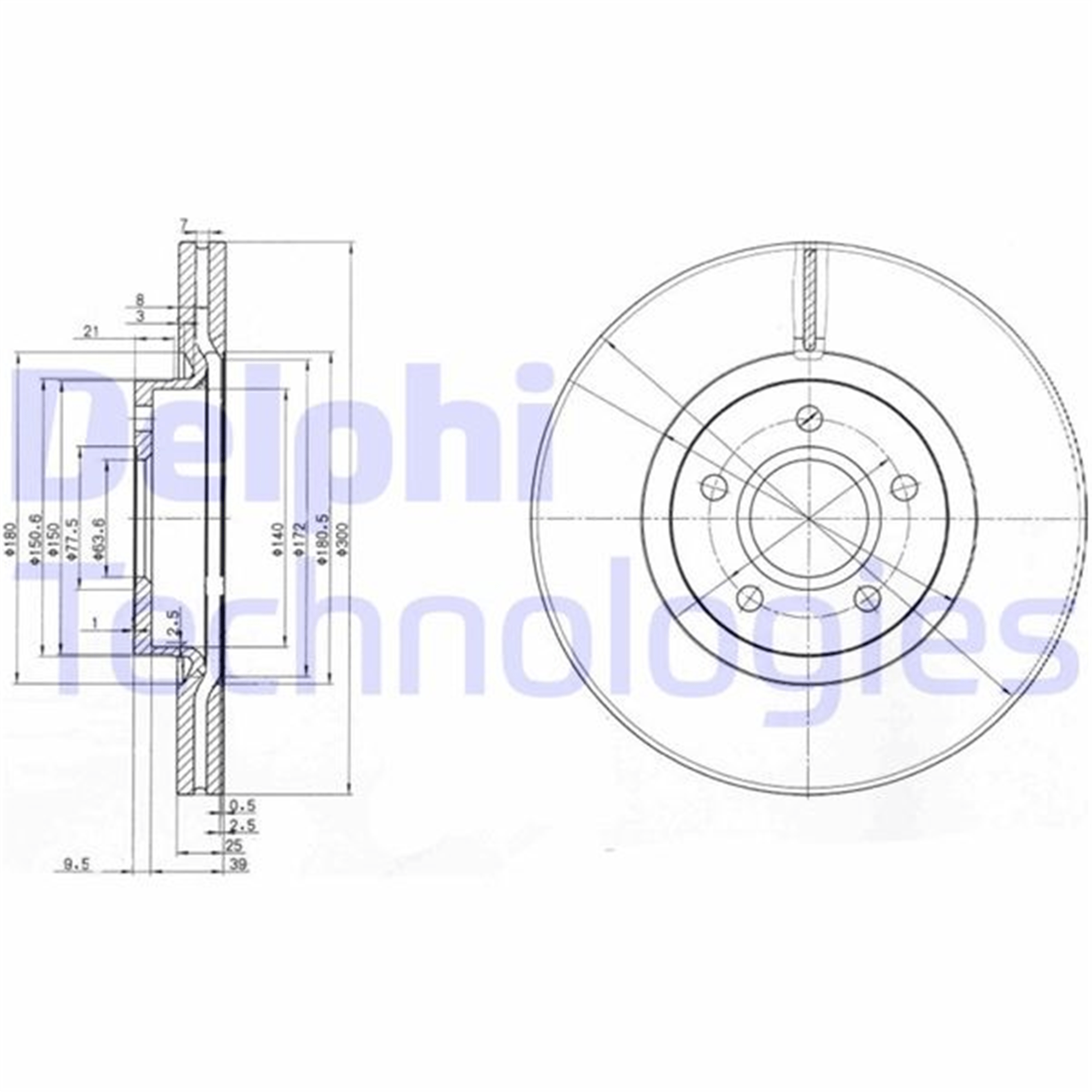 ON FREN DISK AYNASI FOCUS II-III 04>17 C MAX 03>07> KUGA I-II 08> CONNECT 14> VOLVO C30 C70 II S40 II V50 04>12 OLCU 300 25