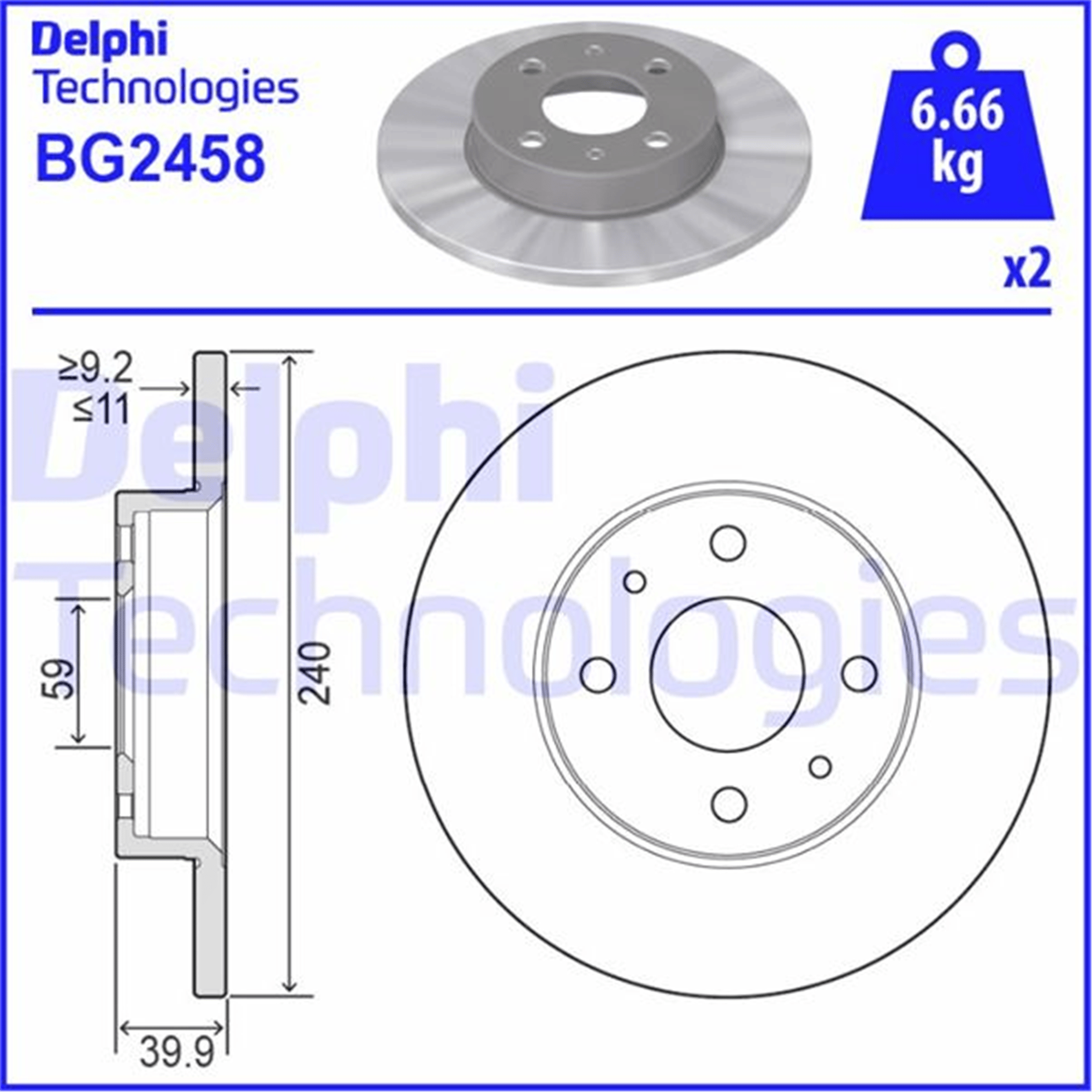 ON FREN DISKI FIAT 500 500C 07> TİPO-PUNTO-TEMPRA-PANDA-MAREA-BRAVO 96> ALFA ROMEO 145-146-155 92> FORD KA 08>12 240.5x11 4DELİK