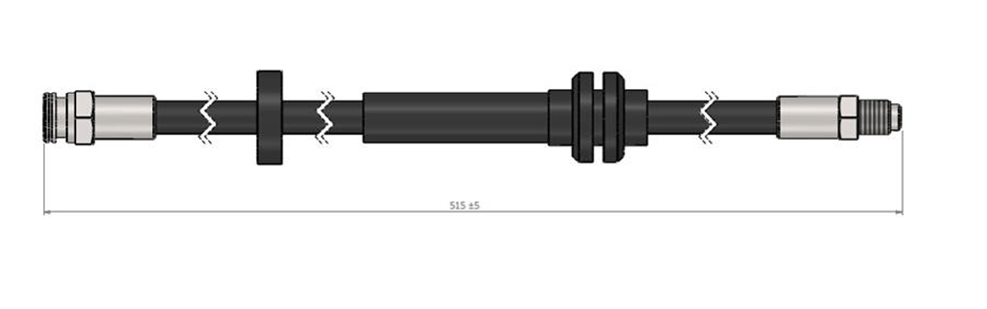 ÖN FREN HORTUMU PEUGEOT BOXER-CITROEN JUMPER 06> 2.0-2.2-3.0 HDI-FIAT DUCATO 06 > 2.3JTD 515 MM