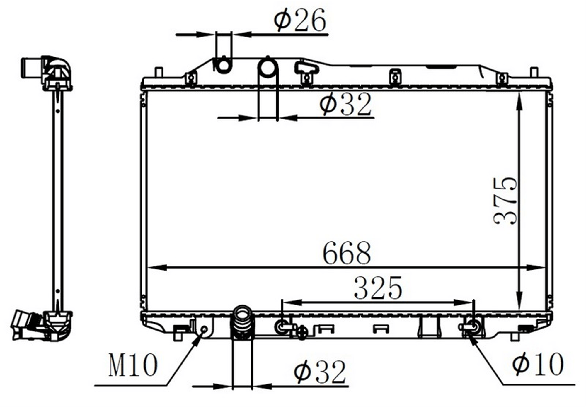 RADYATOR BRAZİNG AT 375X668X16 CİVİC VIII 1.3İ 06- 68141