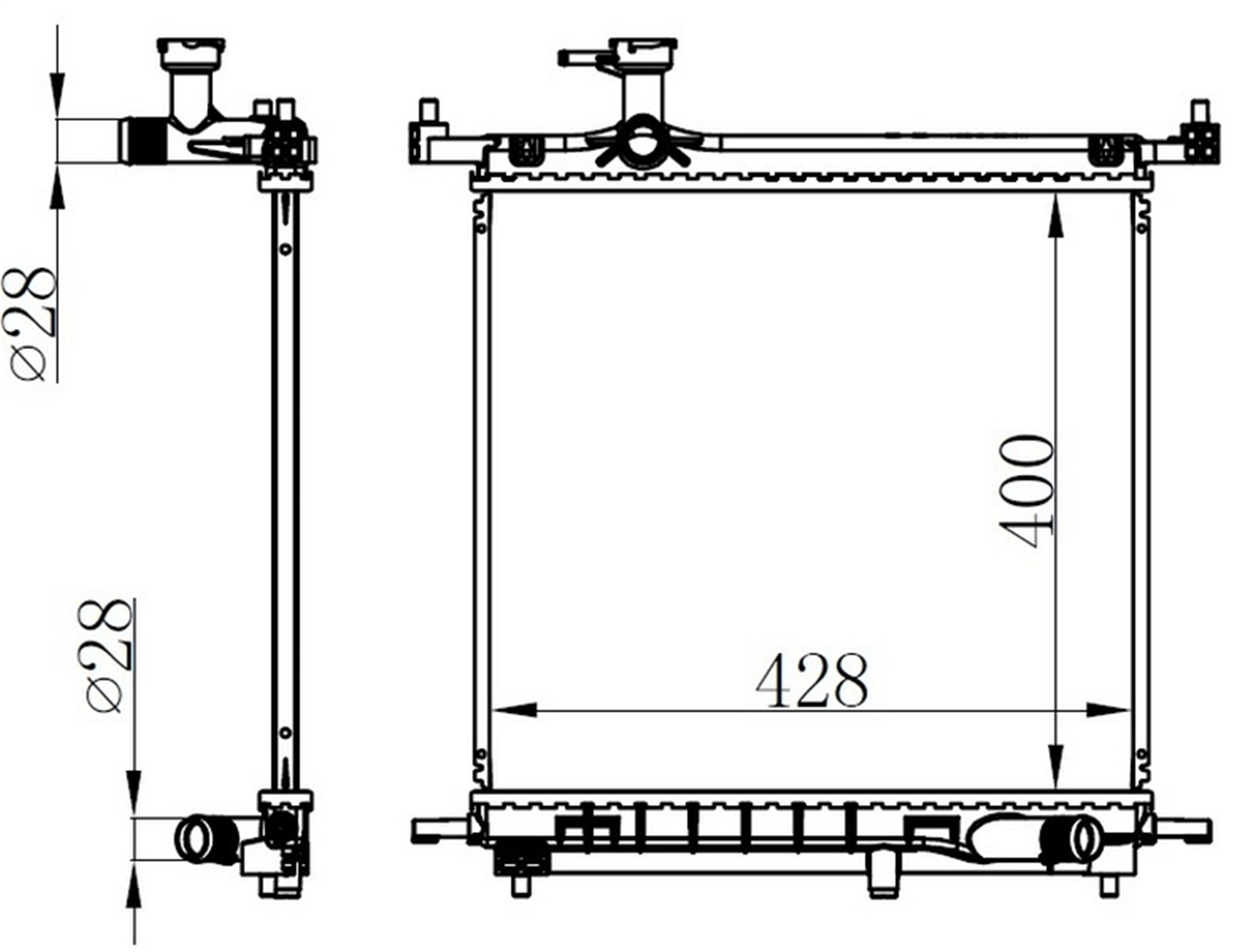 RADYATOR BRAZİNG MT 400X428X16 MİCRA 1.2İ 10 68770