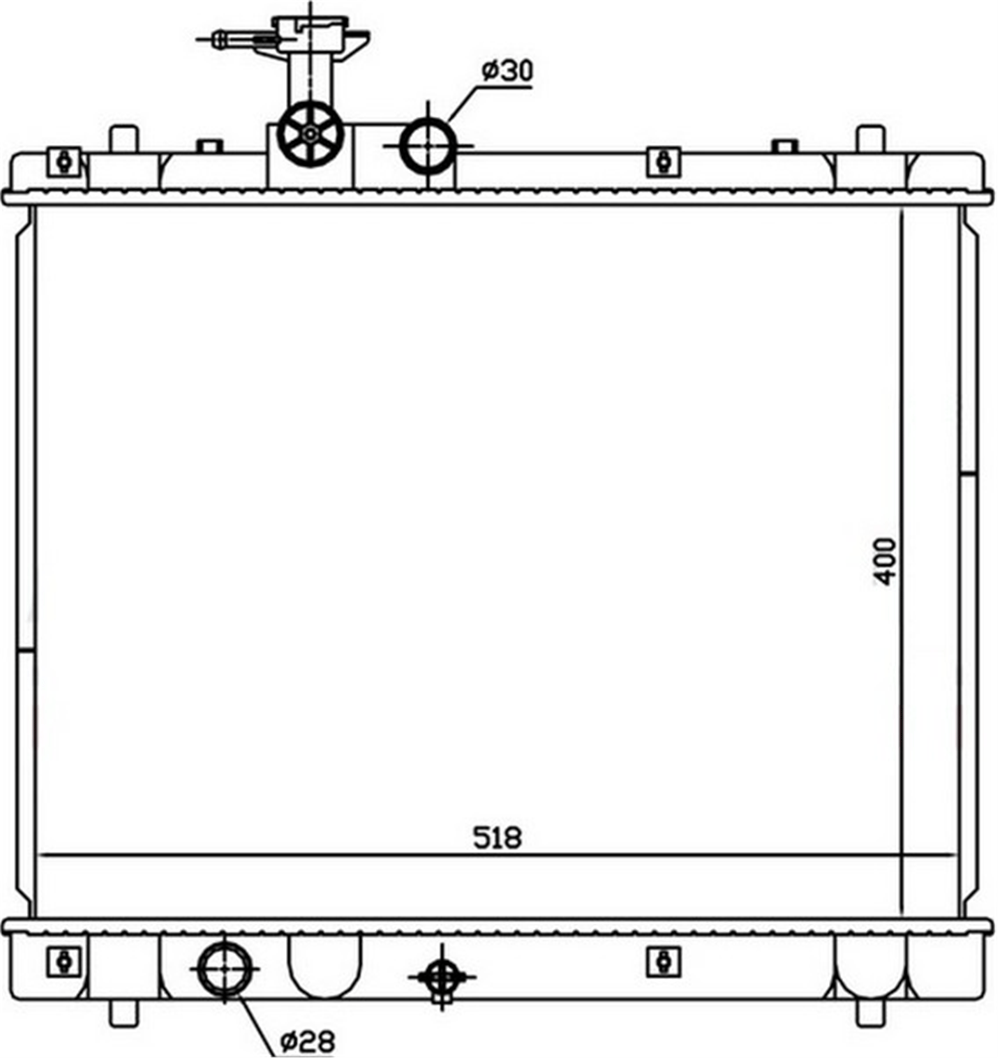RADYATOR BRAZİNG MT 400X525X16 SWİFT 1.2İ/1.6İ 2010 641758