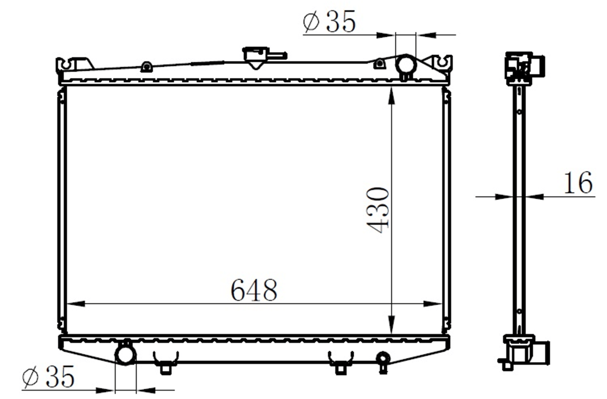 RADYATOR BRAZİNG MT 428X672X16 D21 2.3D/2.5D 62988