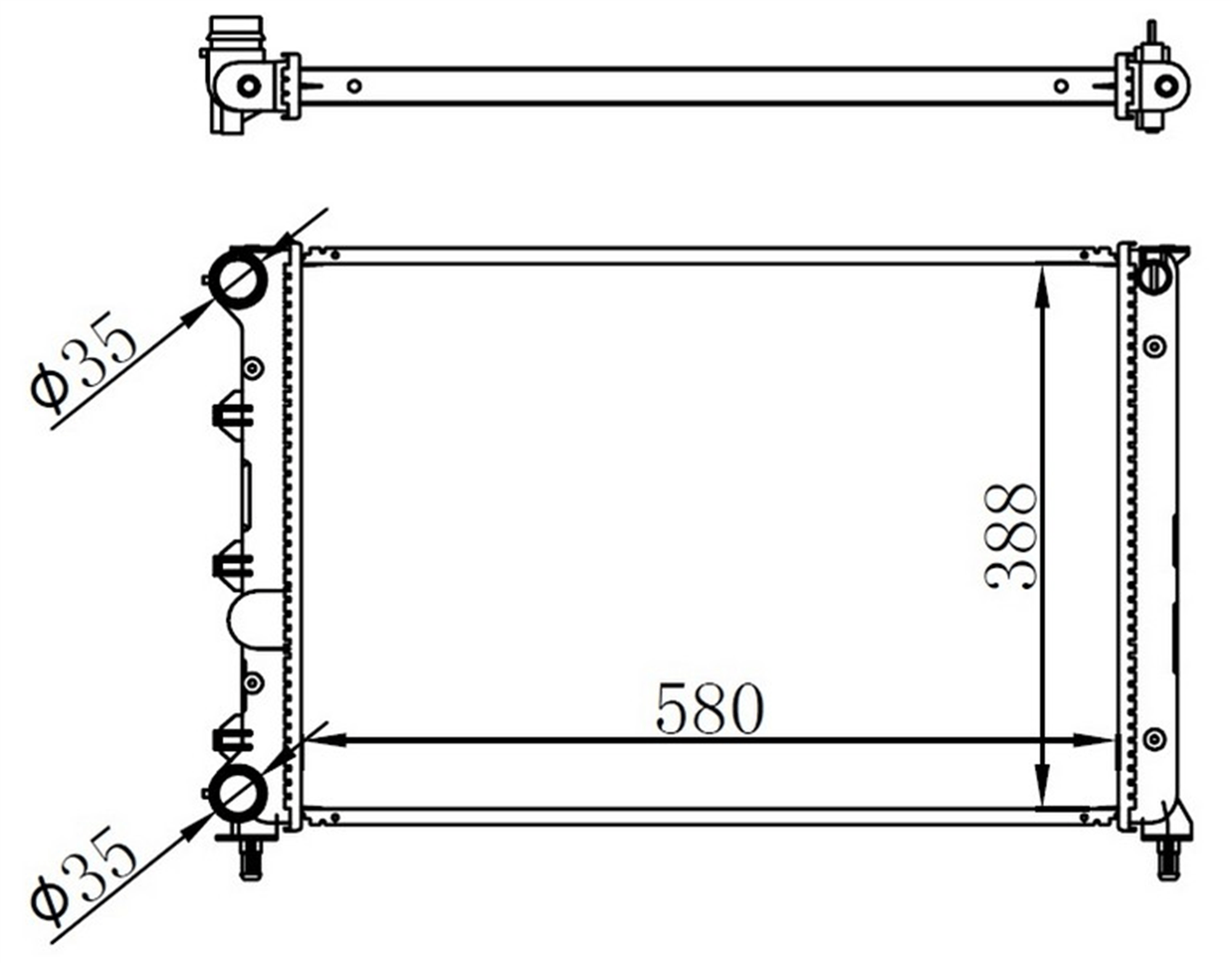 RADYATOR BRAZİNG MT 580X388X22 147 1.6/2.0 00 60052