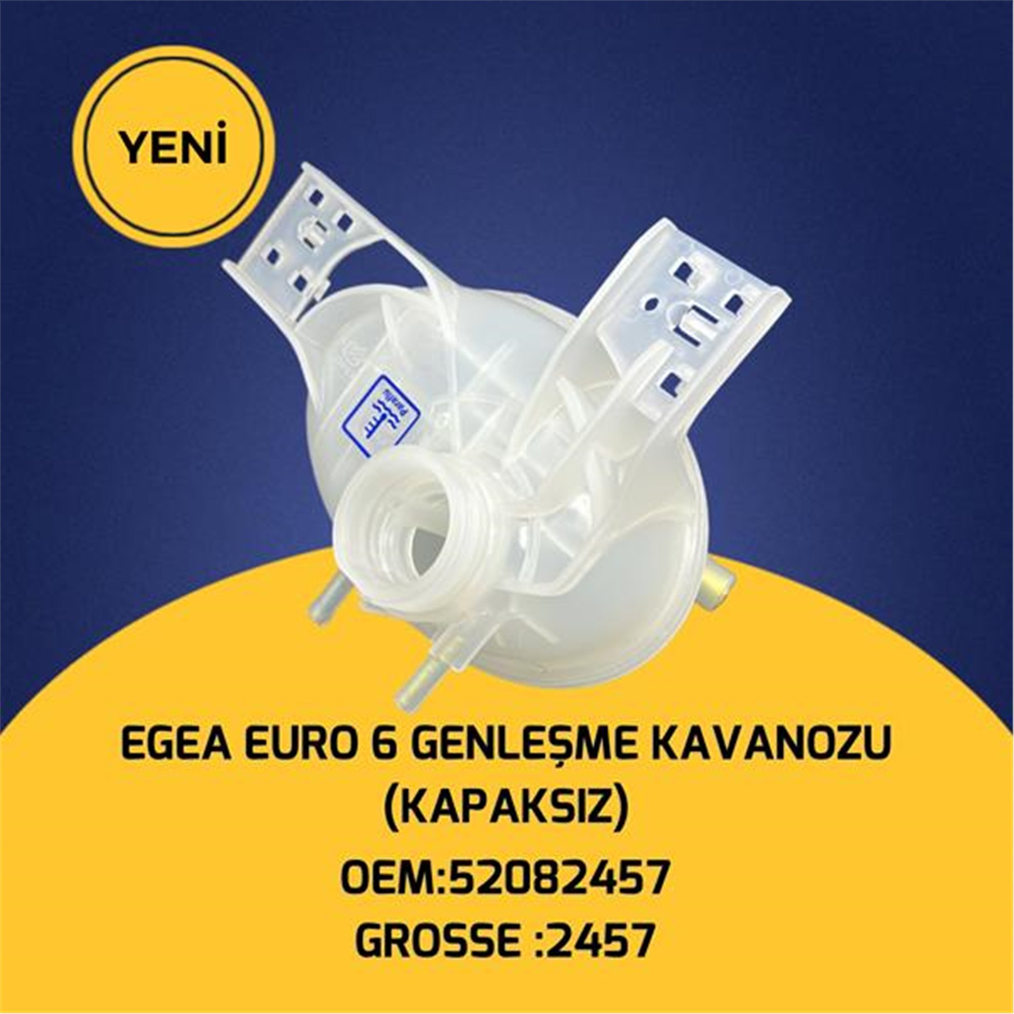 RADYATÖR EK SU DEPOSU GENLEŞME KAVANOZU KAPAKSIZ ÜSTDEN ÇİFT ÇIKIŞ FIAT EGEA 16> 1.3D MJET 1.6D MJET EURO 6