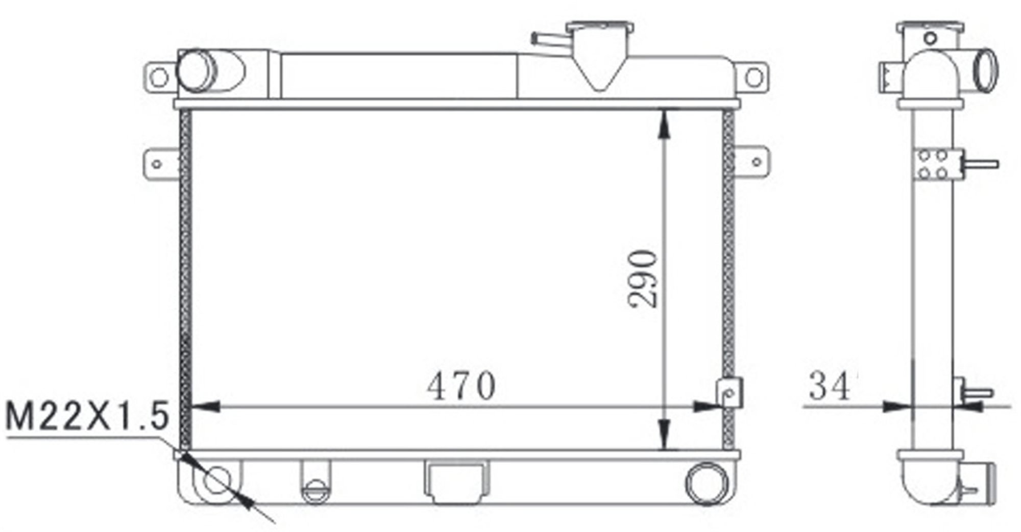 RADYATÖR M131 EM-YM 470x292x34 2 SIRA AL PL SİSTEM