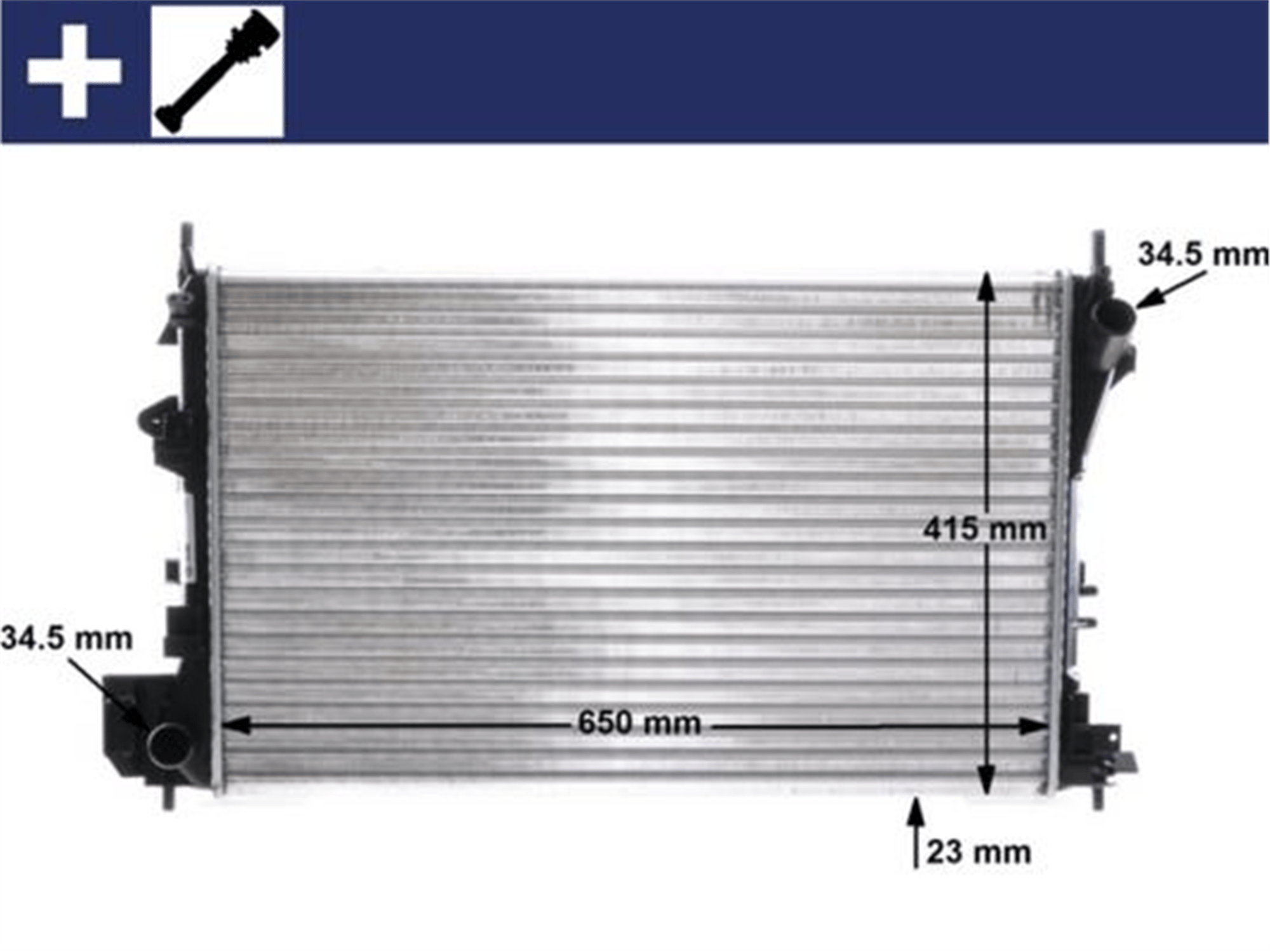 RADYATÖR VECTRA C-SIGNUM 1.6-1.8 16V 02 > AC KLİMASIZ MEK 650x405x23 8MK376771201