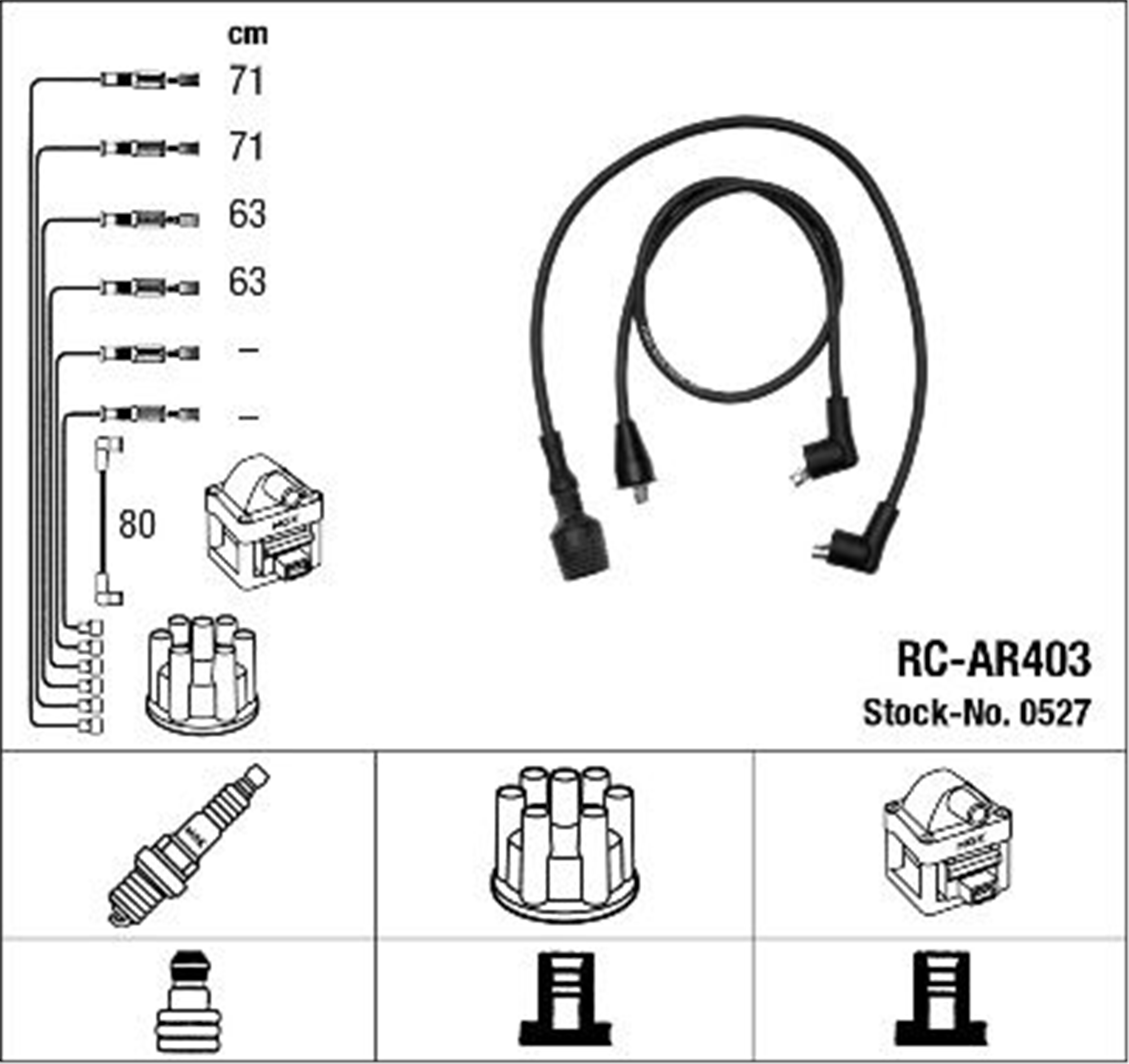RC-AR403 ATEŞLEME KABLOSU