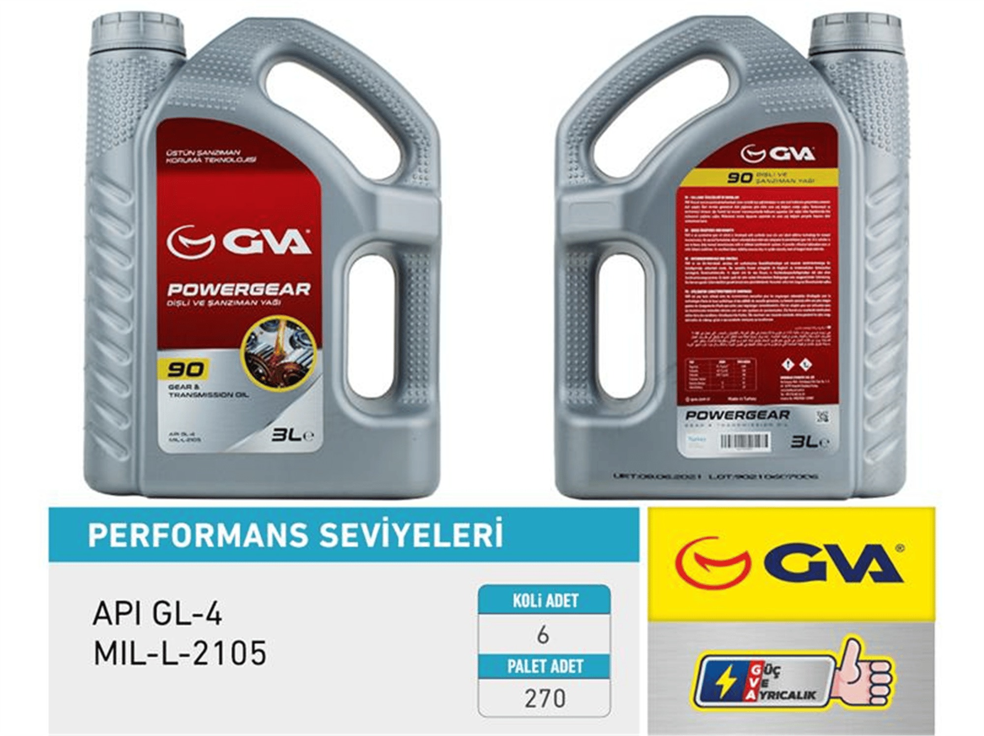 ŞANZIMAN YAĞI 90W API GL-4 3 LT