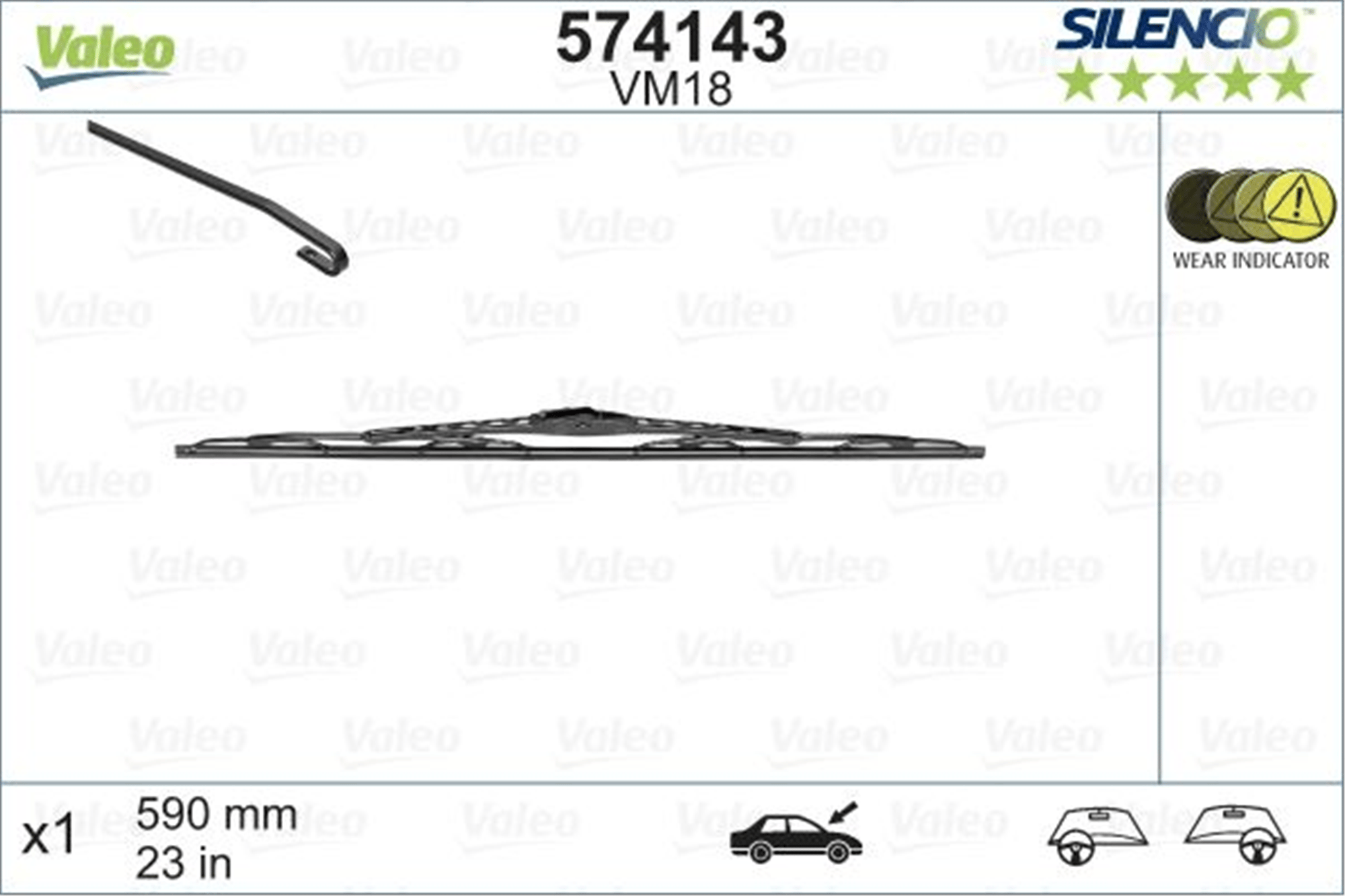 SİLECEK SILENCIO 60 CM X1 VM18 RENAULT TOYOTA VOLVO SUBARU PEJO VW OPEL BMW KIA FIAT SWF 116148