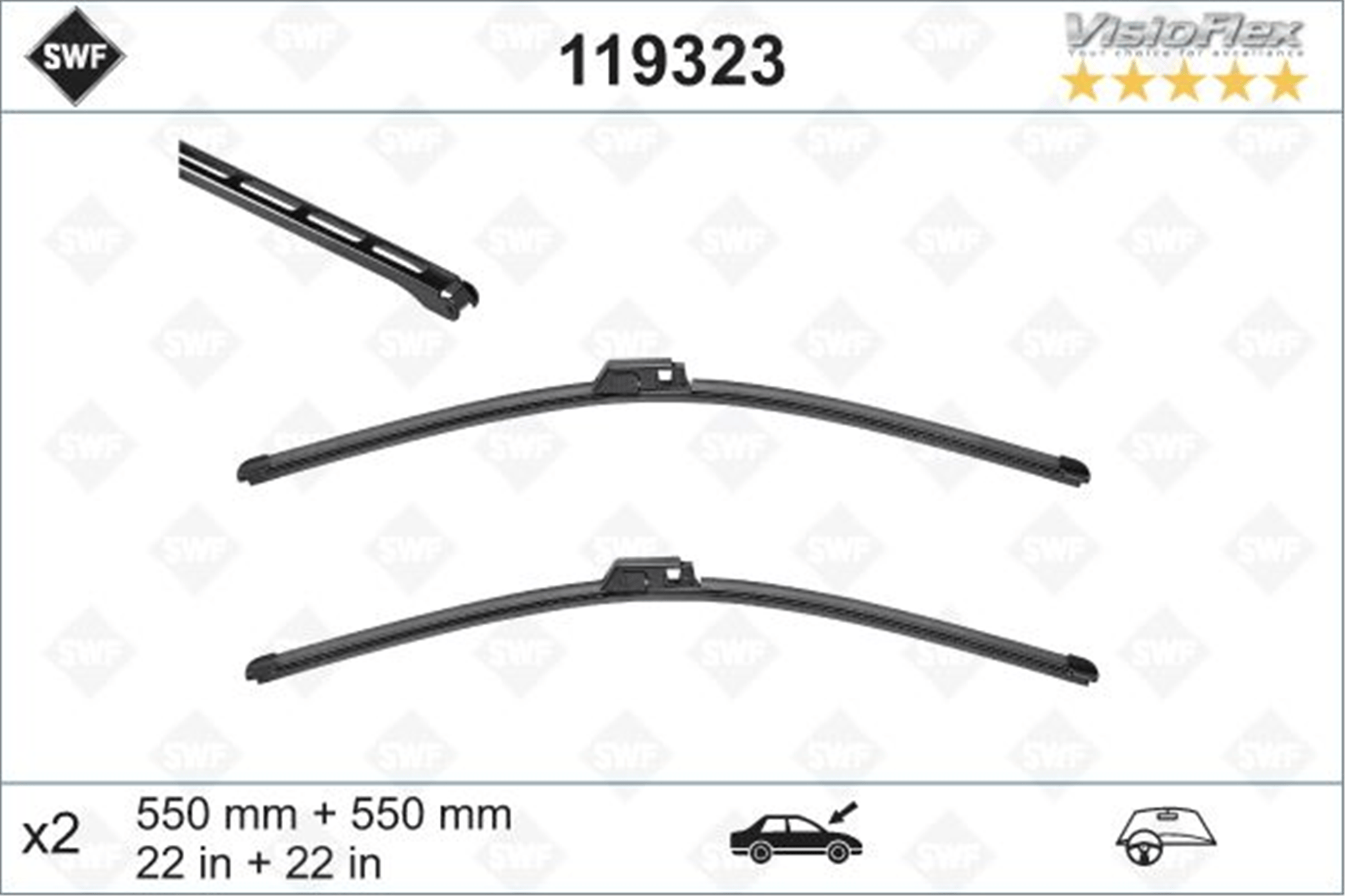 SİLECEK SÜPÜRGESİ ÖN A4-A6 550 x 550 mm