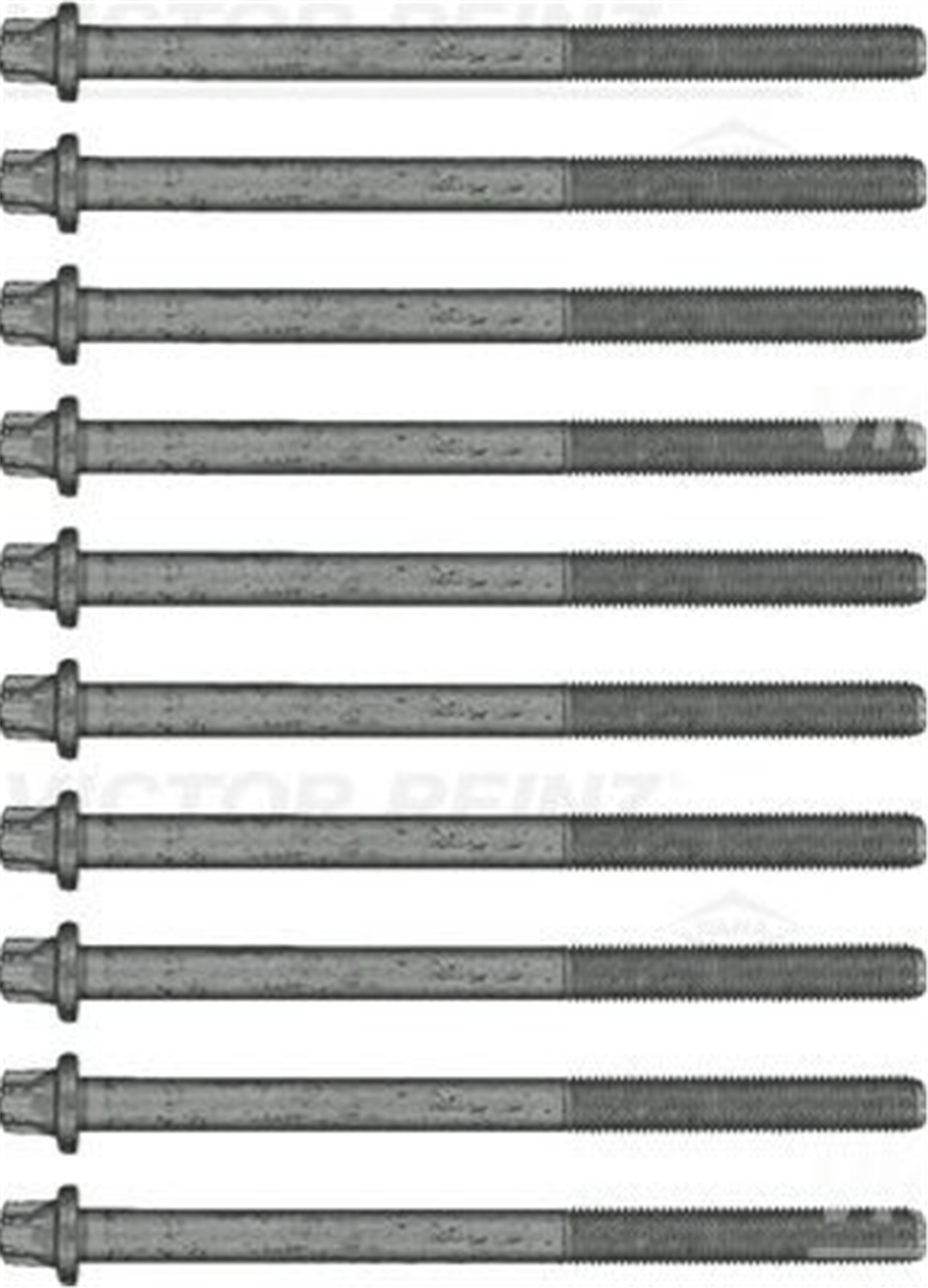 SİLİNDİR KAPAK SAPLAMASI ASTRA F-G-CORSA A-B-VECTRA A-B-MERIVA 1.4-1.6 8V 10 ADET