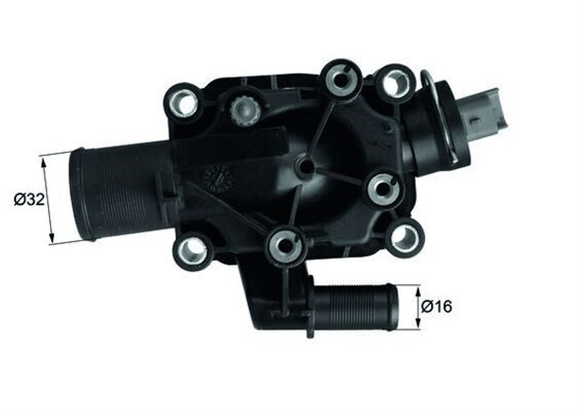 TERMOSTAT KOMPLE BERLINGO 1.6 16V 04/08 >-C2-C3-C4 1.4-1.6 16V 04 >-P207-P307 1.6 16V 08 >